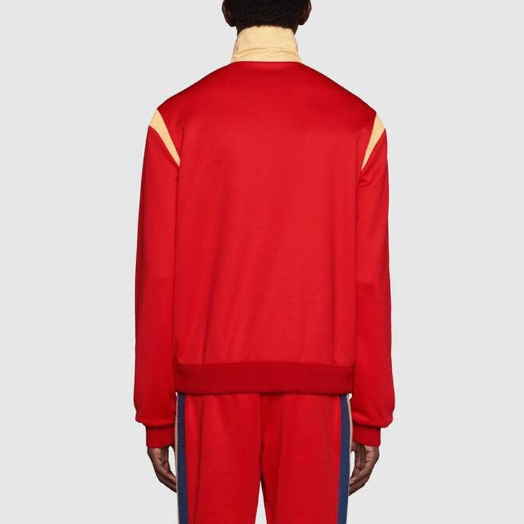 Gucci Plain Knit Zipper Jacket For Men Red 625287-XJCNI-6678 - 4