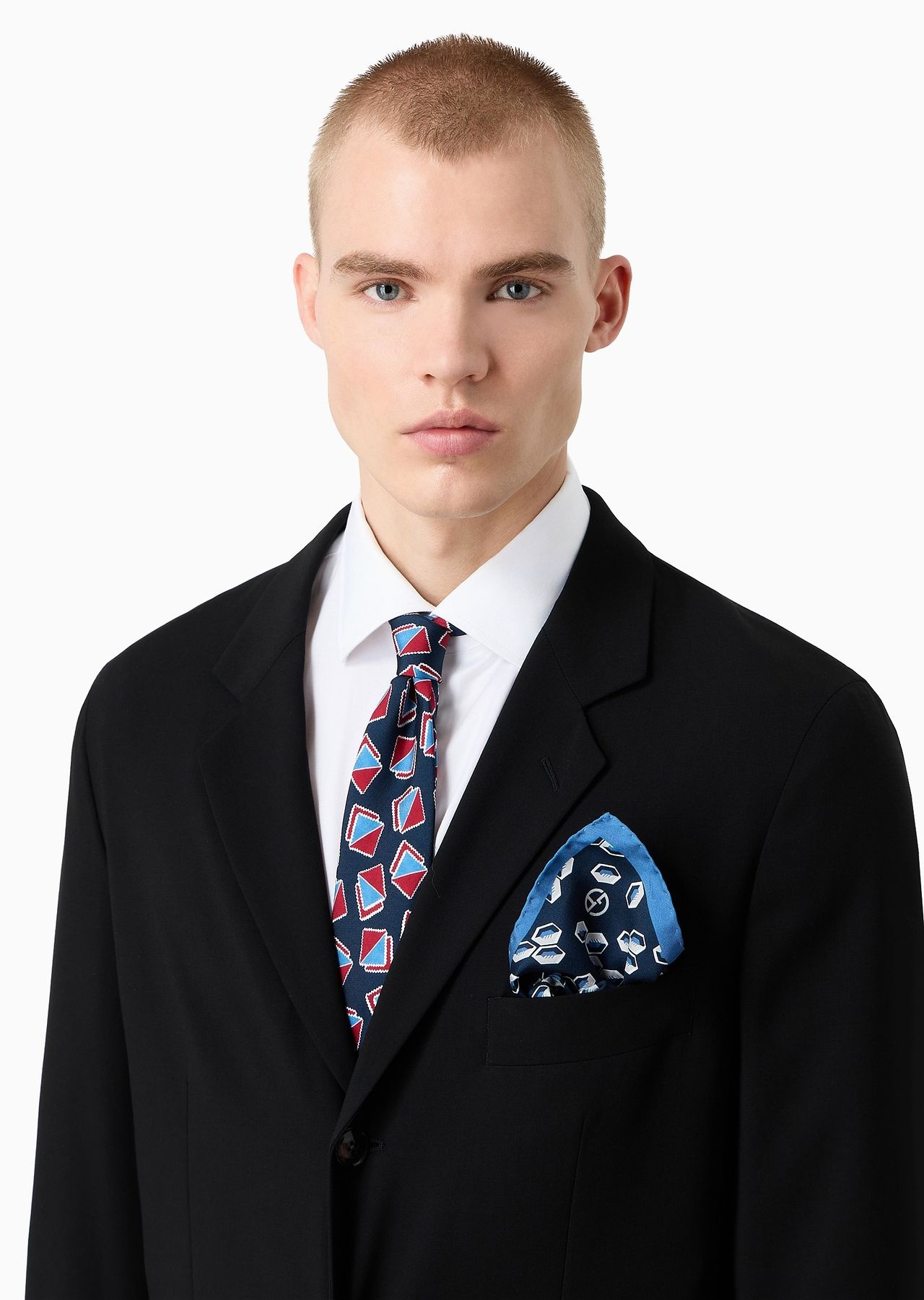 ASV printed silk pocket square - 3