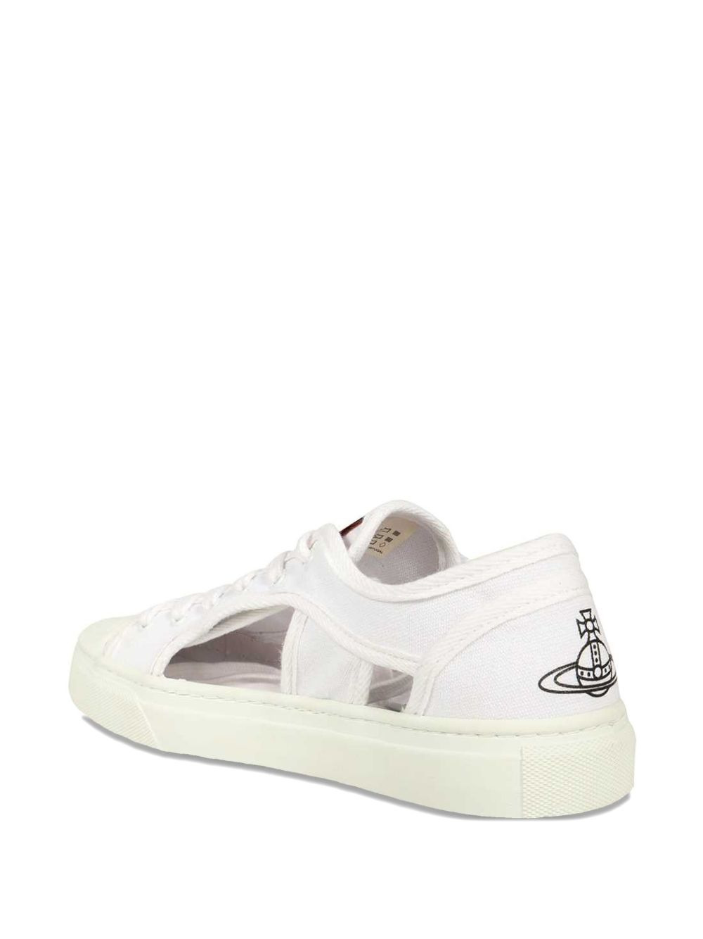 Brighton cut-out canvas sneakers - 3