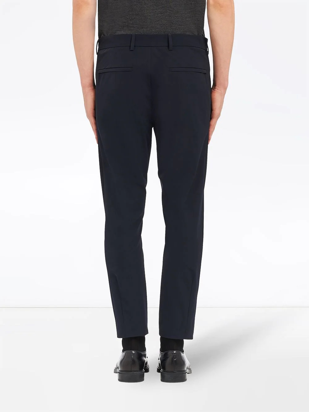 Light stretch technical fabric trousers - 4