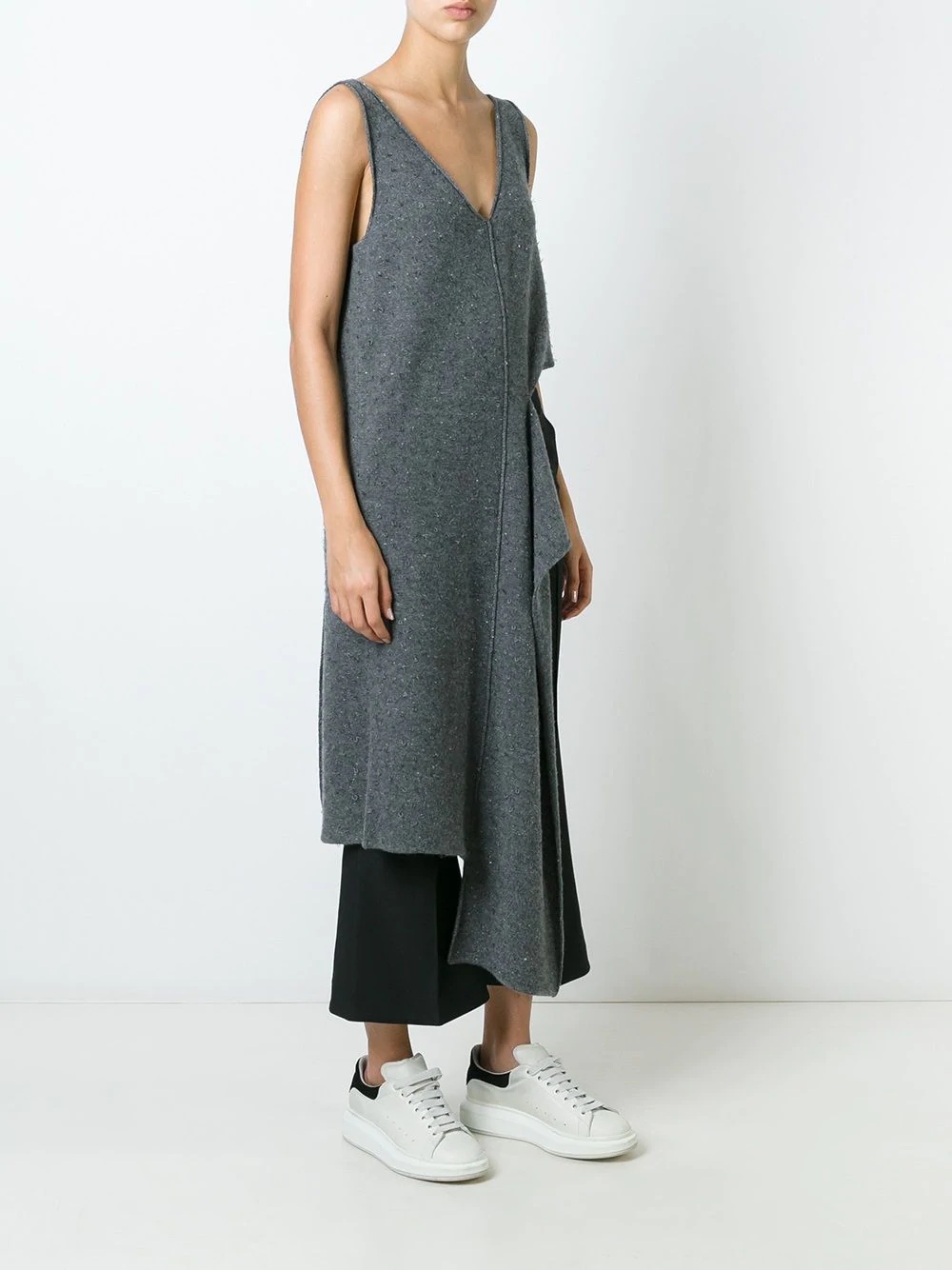 cut-out long asymmetric jumper - 3