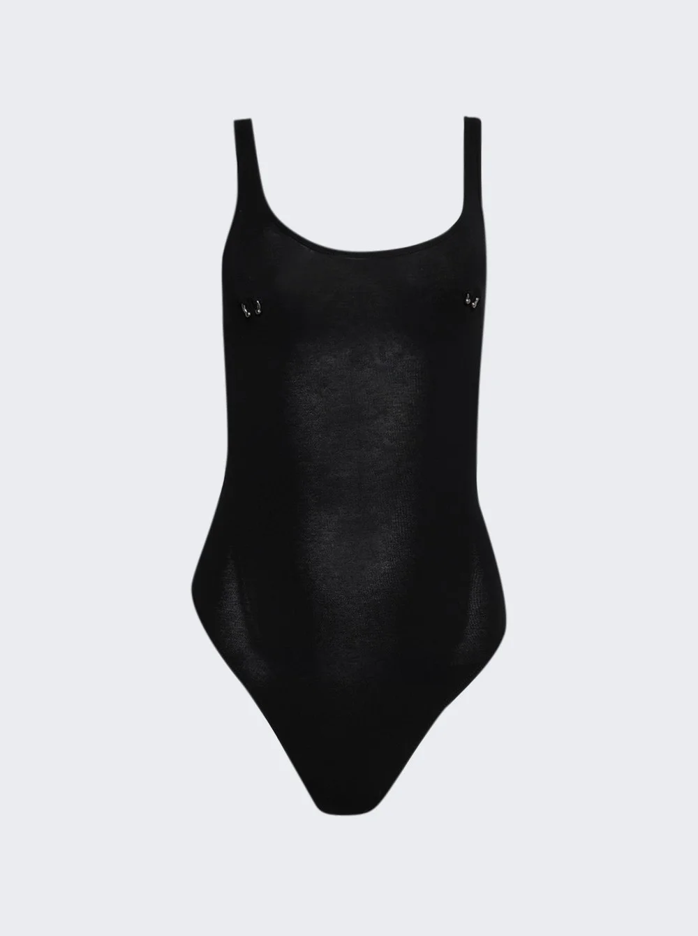 Pierced Bodysuit Black - 1