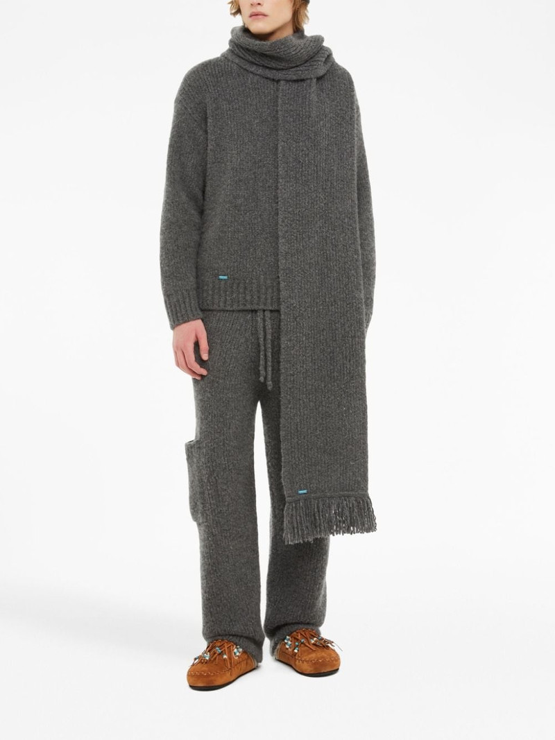 A Finest ribbed fringed scarf 3