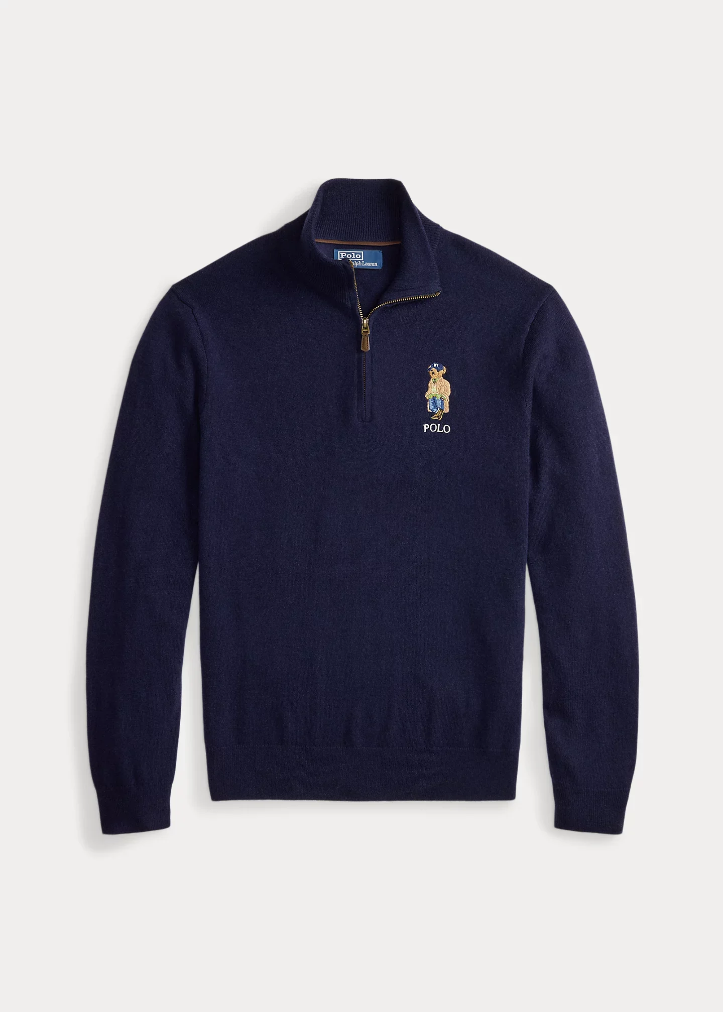 Polo Bear Wool Quarter-Zip Sweater - 1