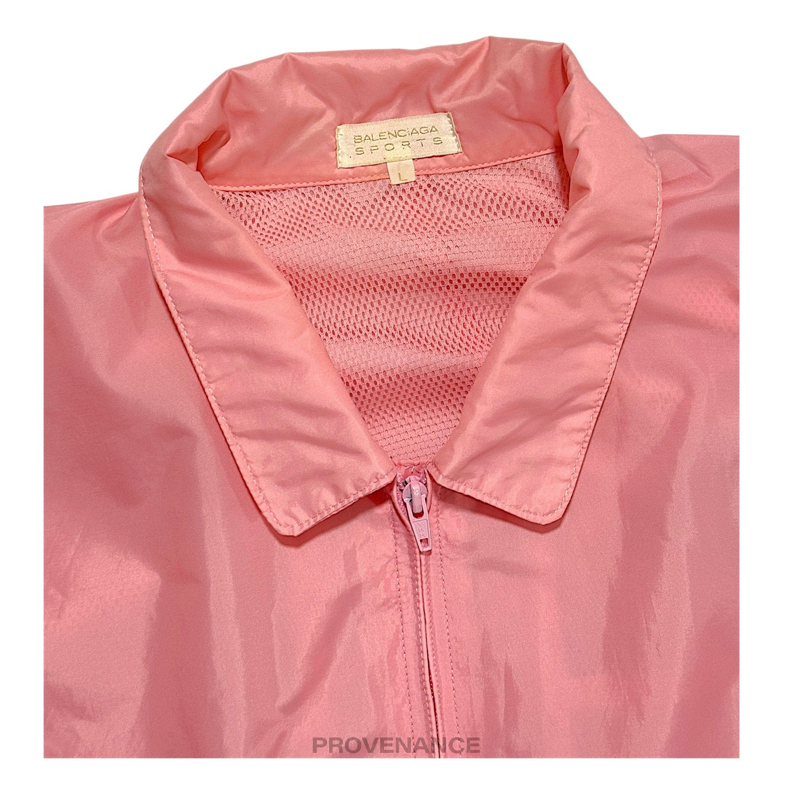 Balencigaa Sports Logo Nylon Tracksuit Set - Pink L - 6