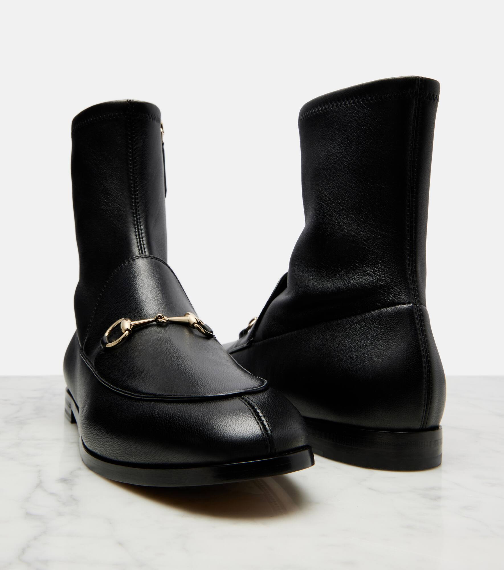 Horsebit leather ankle boots - 5
