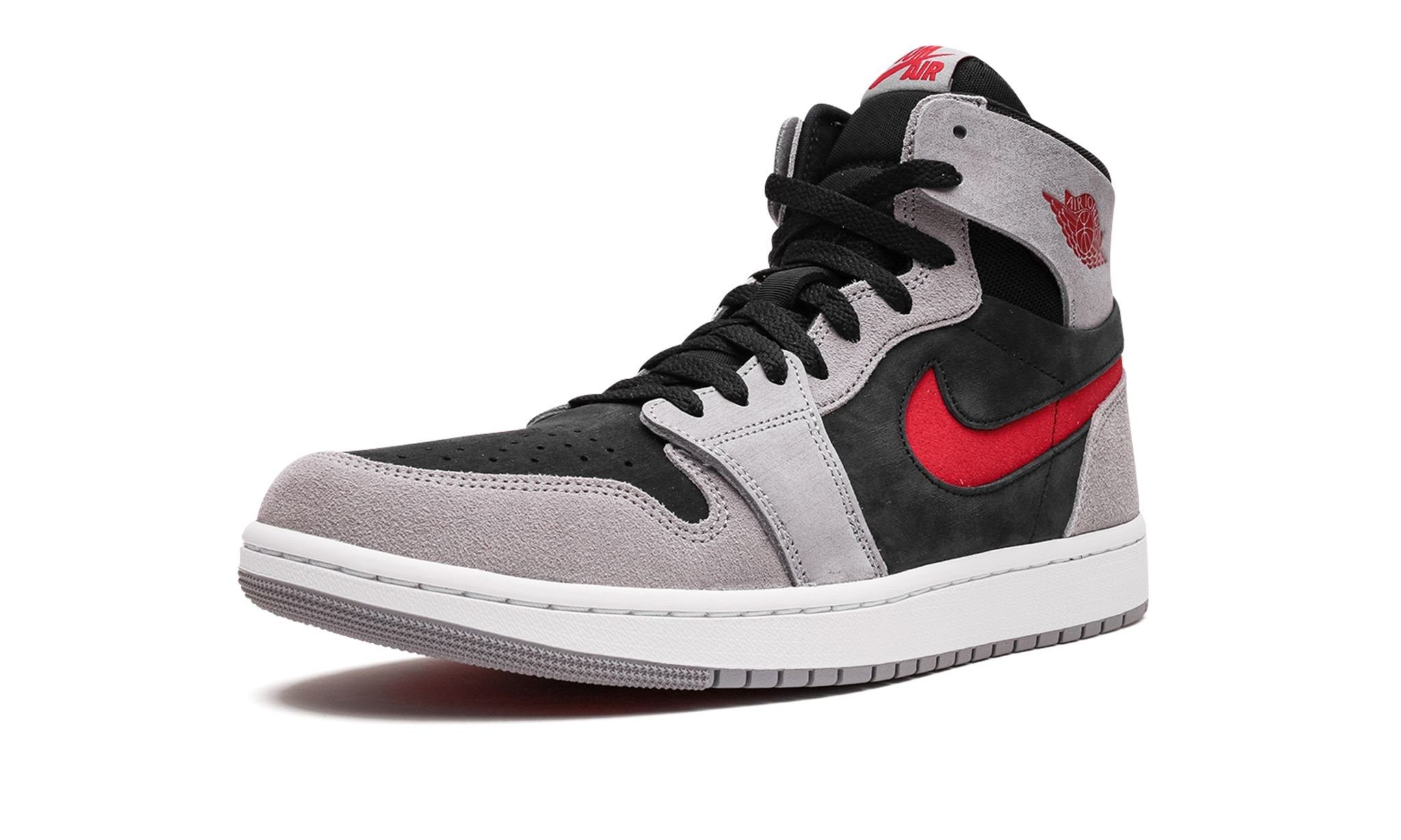 Jordan 1 Zoom Air Comfort 2 "Black / Fire Red / Cement Grey" - 4
