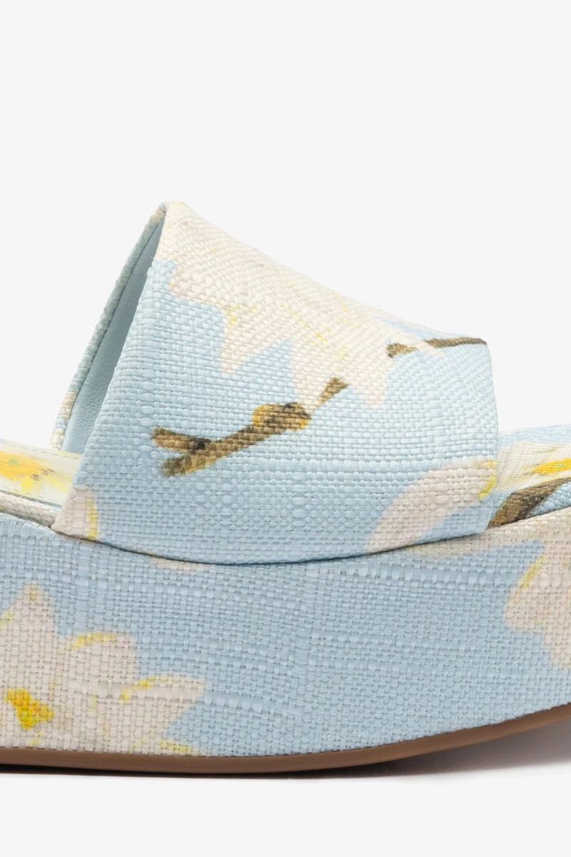 Alex Flatform Mule In Maya Printed Raffia 5