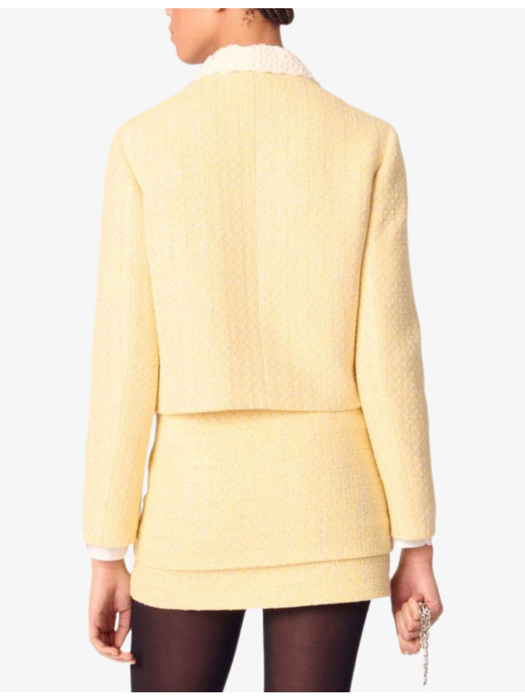 Short Metallic-Tweed Cotton-Blend Jacket - 4