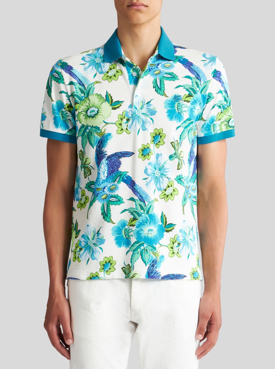 POLO SHIRT WITH FLORAL PRINT - 2