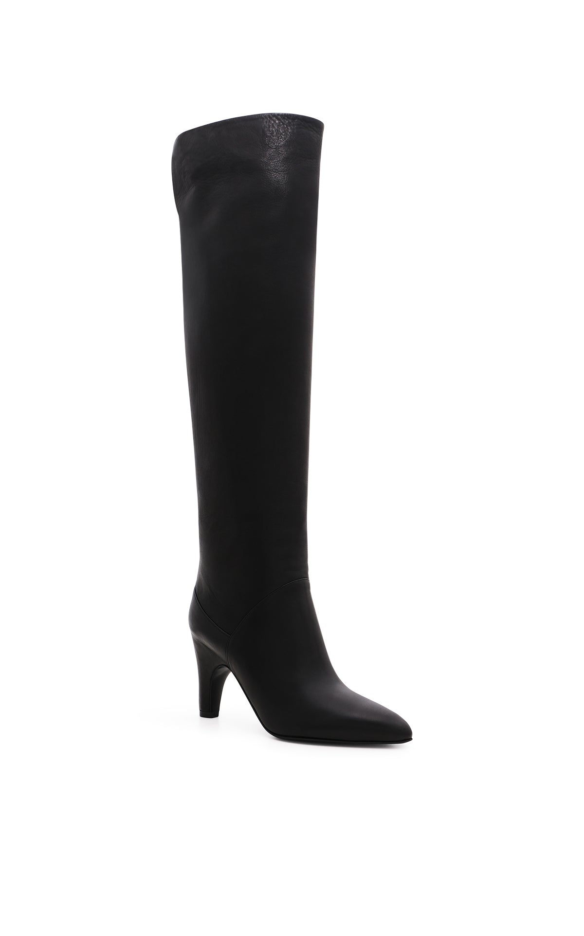 Hana Over-the-Knee Boot in Black Leather - 2