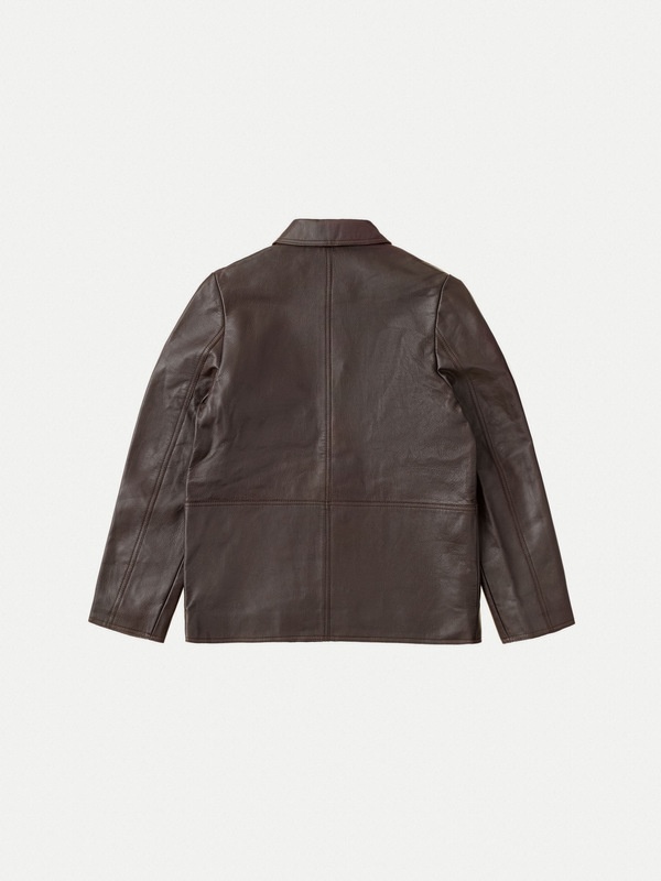 Saga Leather Blazer Dark Brown - 9
