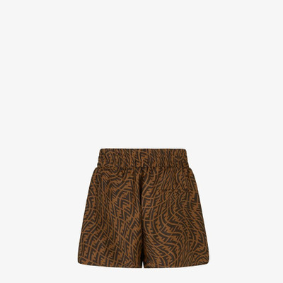 FENDI Brown silk pants outlook