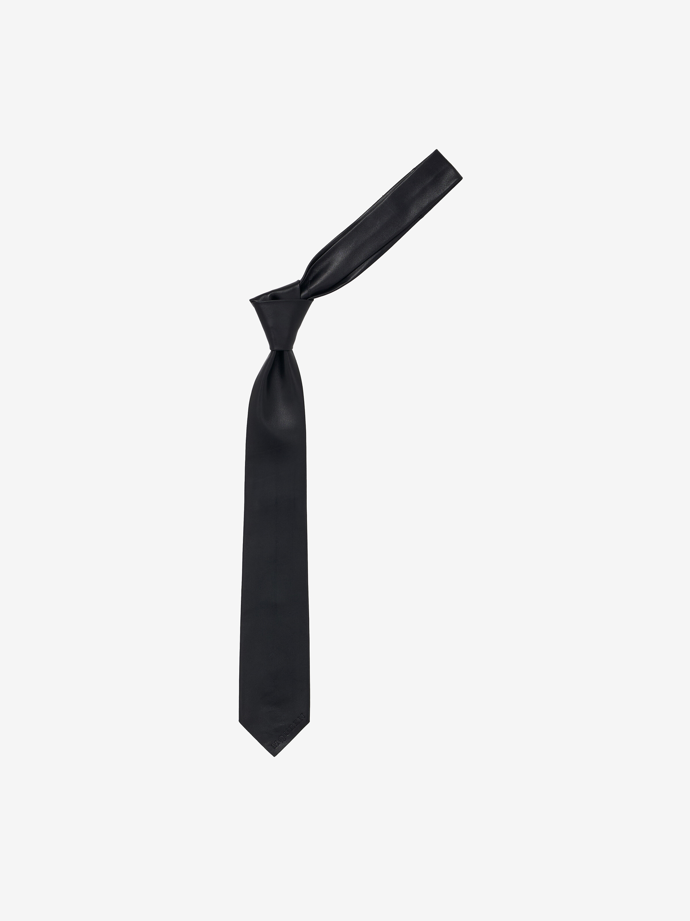 McQueen Logo Leather Tie - 3
