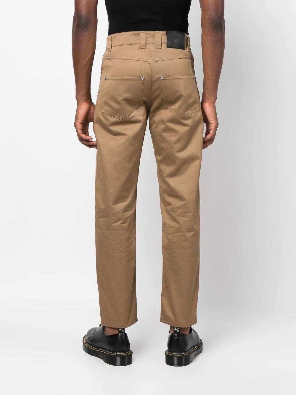 double-zip straight-leg jeans - 4