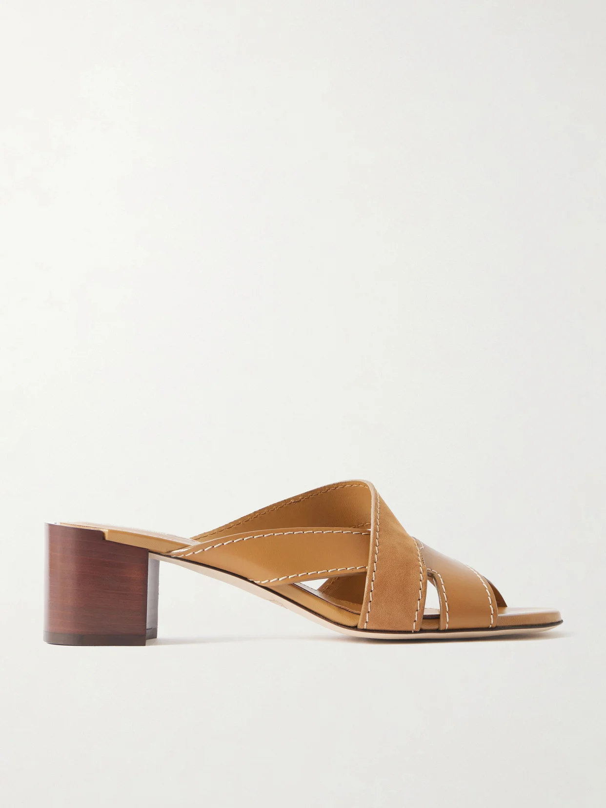 Suede And Leather Mules - 1