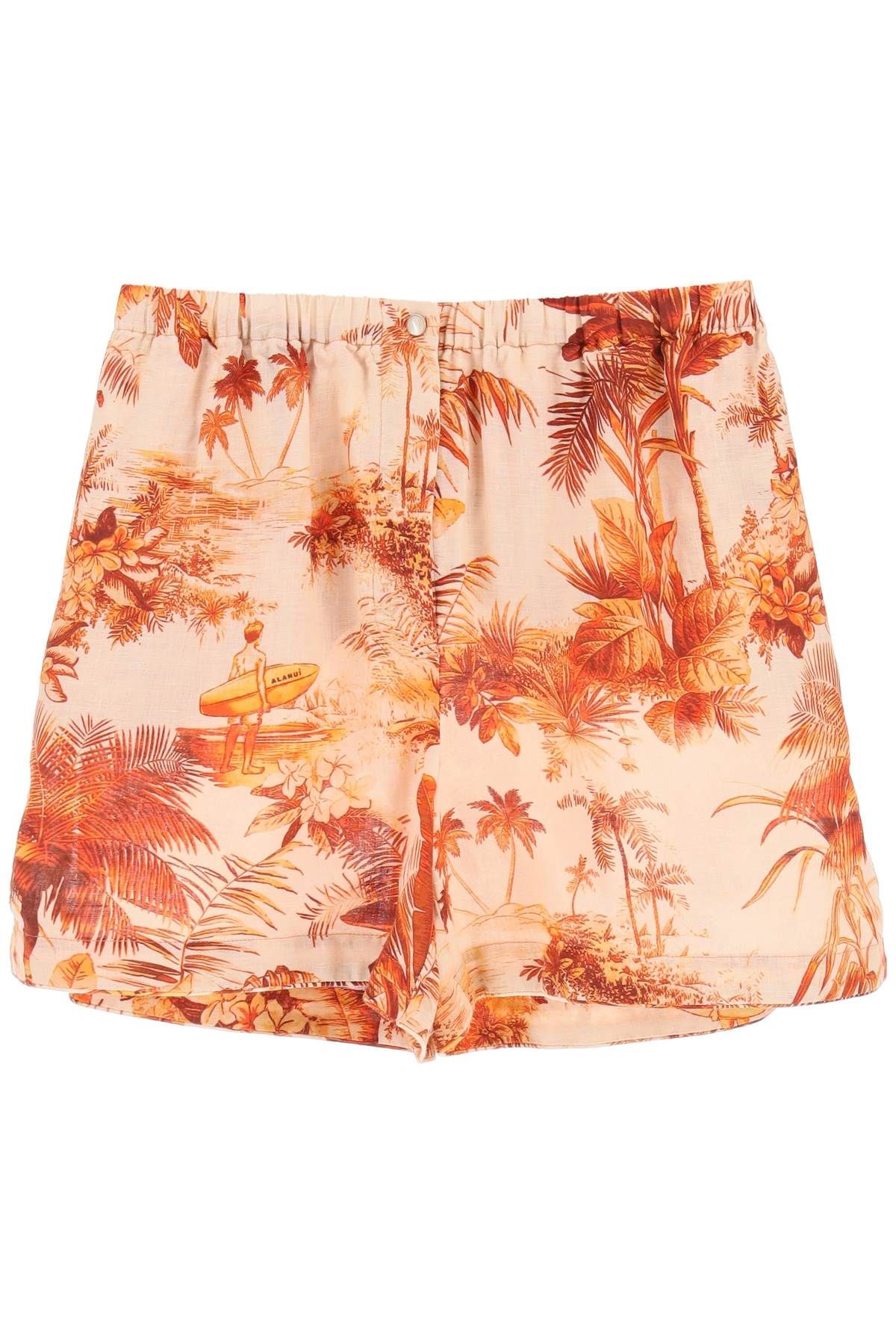 LINEN HO'OKIPA TOILE DE JOUY SHORTS - 1