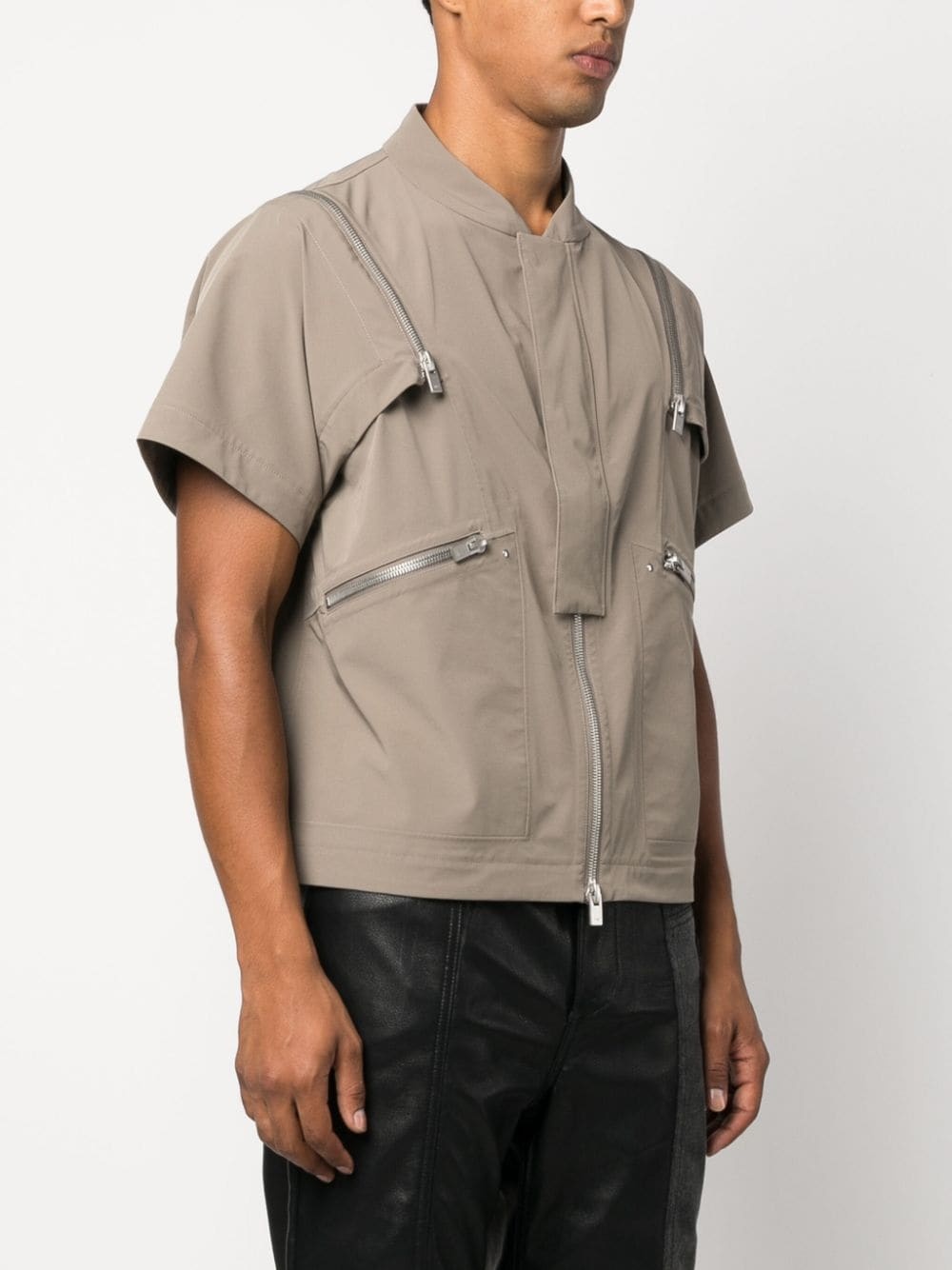 Anophyte detachable-sleeve boxy shirt - 3