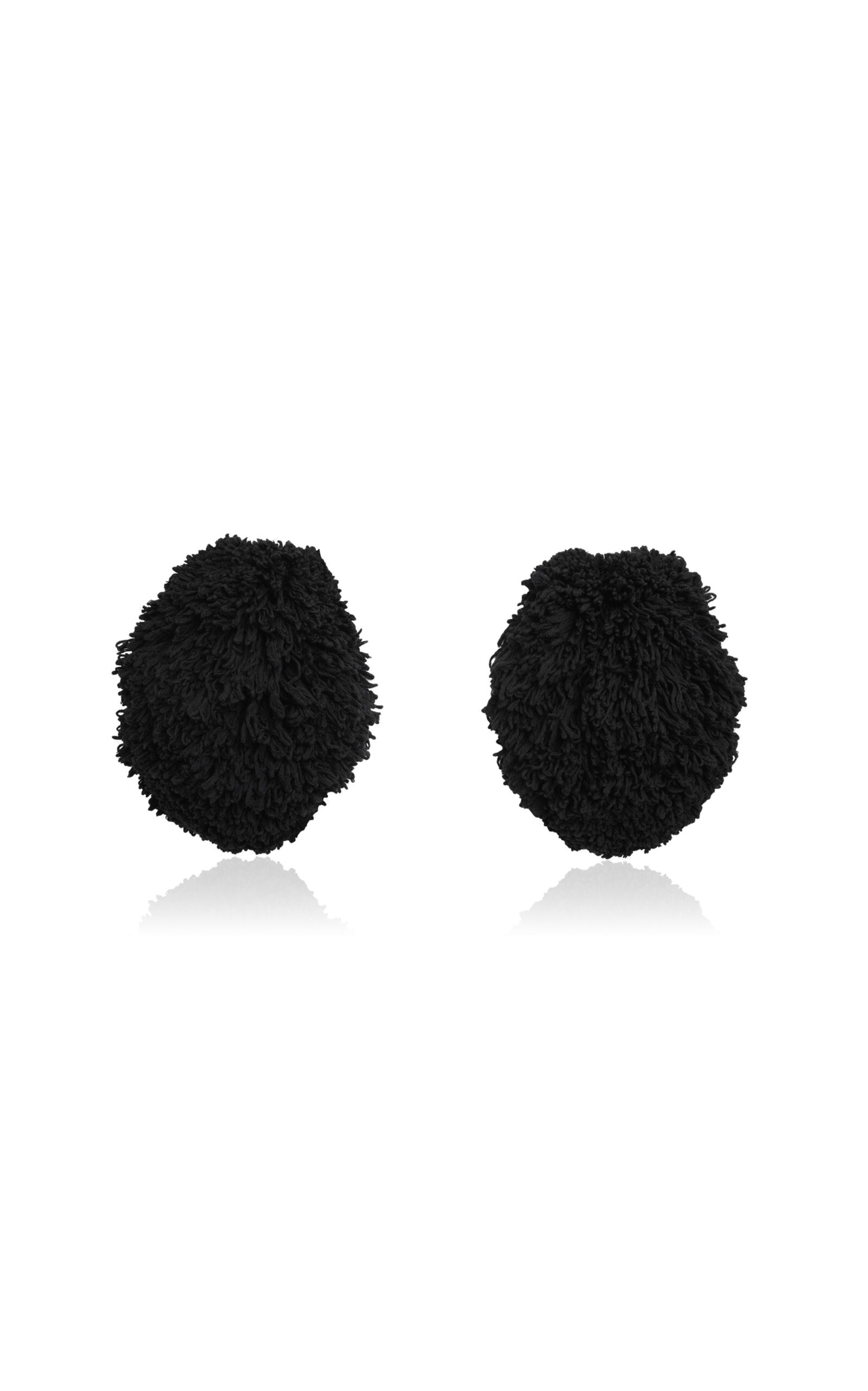 Bubble Knit Wool Cuffs black - 3