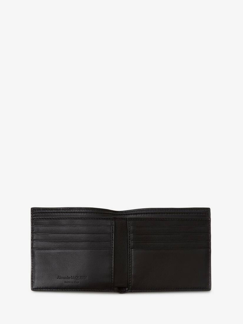Alexander McQueen Bilker Skull Billfold Wallet in Black outlook