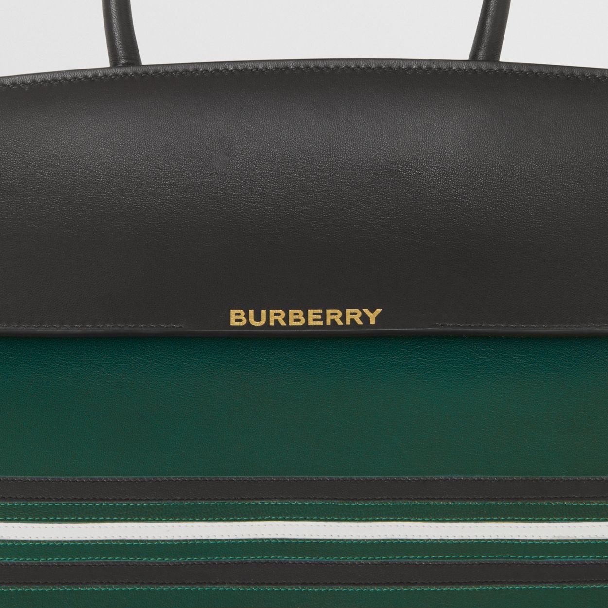 Stripe Detail Leather Large Catherine Bag - 2