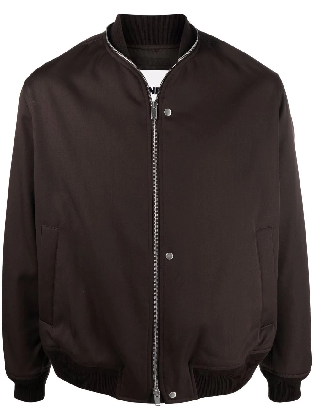 decorative-zip detailing bomber jacket - 1