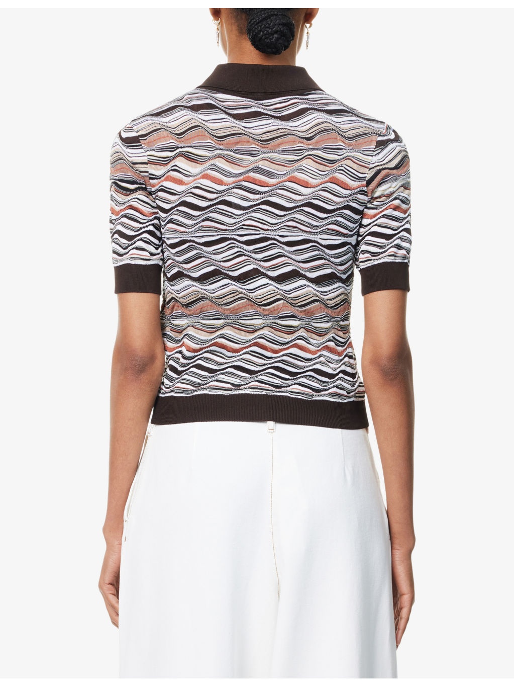 Striped V-Neck Cashmere And Wool Jumper - 4