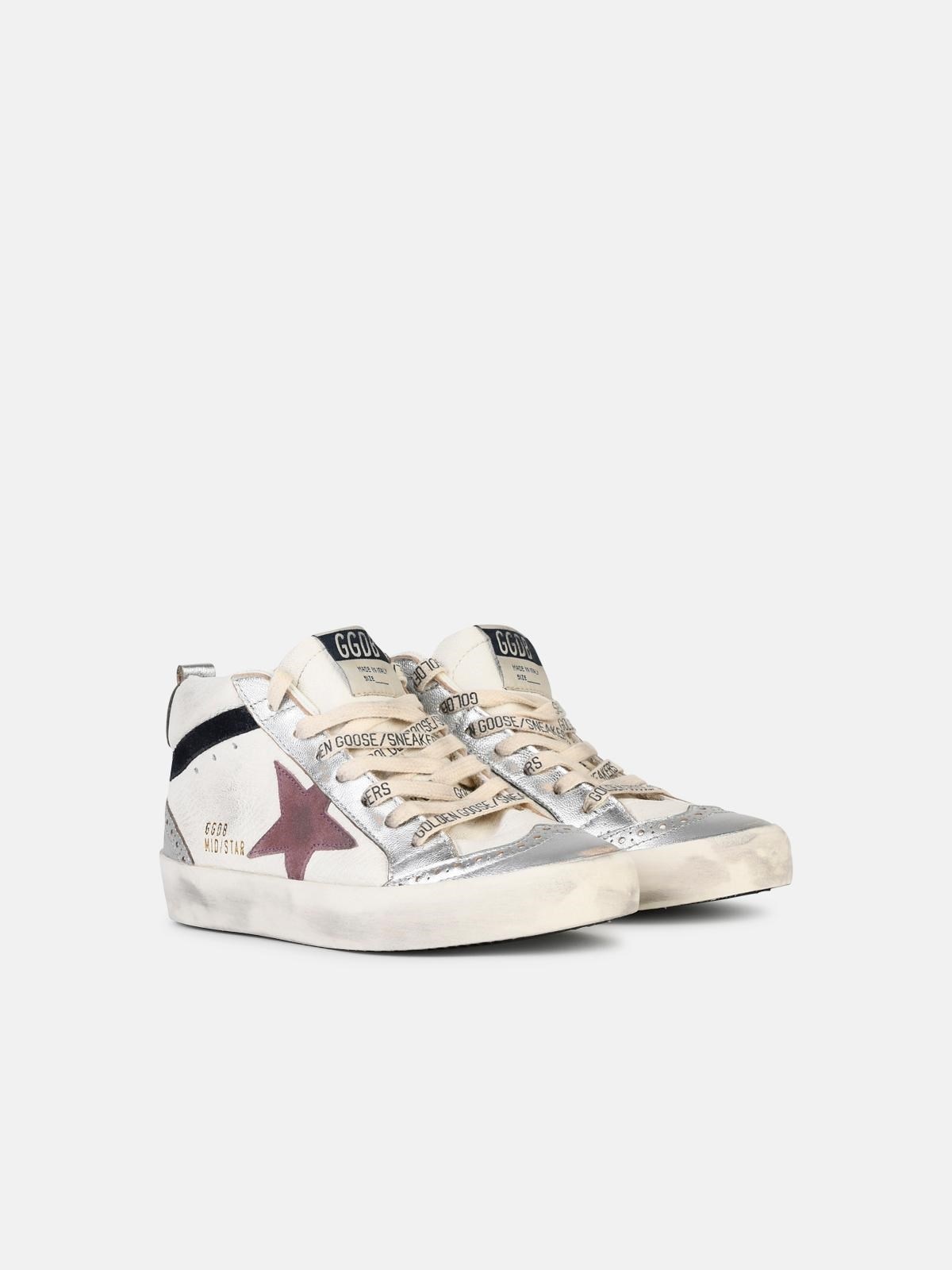 'MID STAR CLASSIC' WHITE LEATHER SNEAKERS - 2