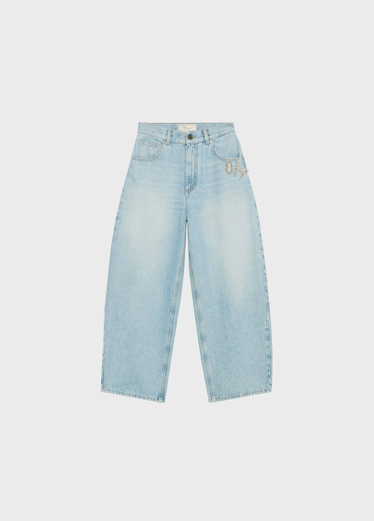 BALLOON JEANS WITH METAL PINS - 1