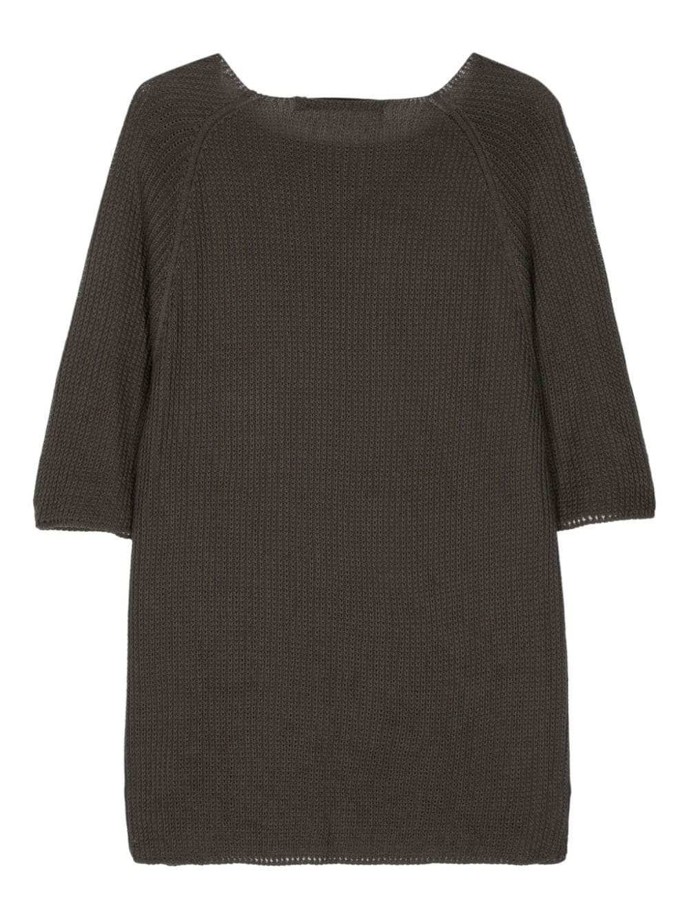 short-sleeve knitted jumper - 2