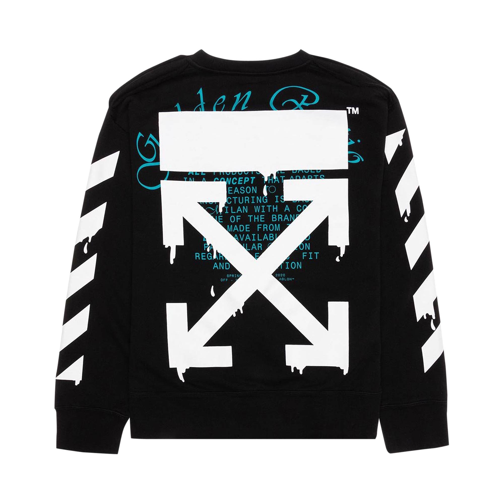 Off-White Dripping Arrows Incompiuto Crewneck 'Black/White' - 2