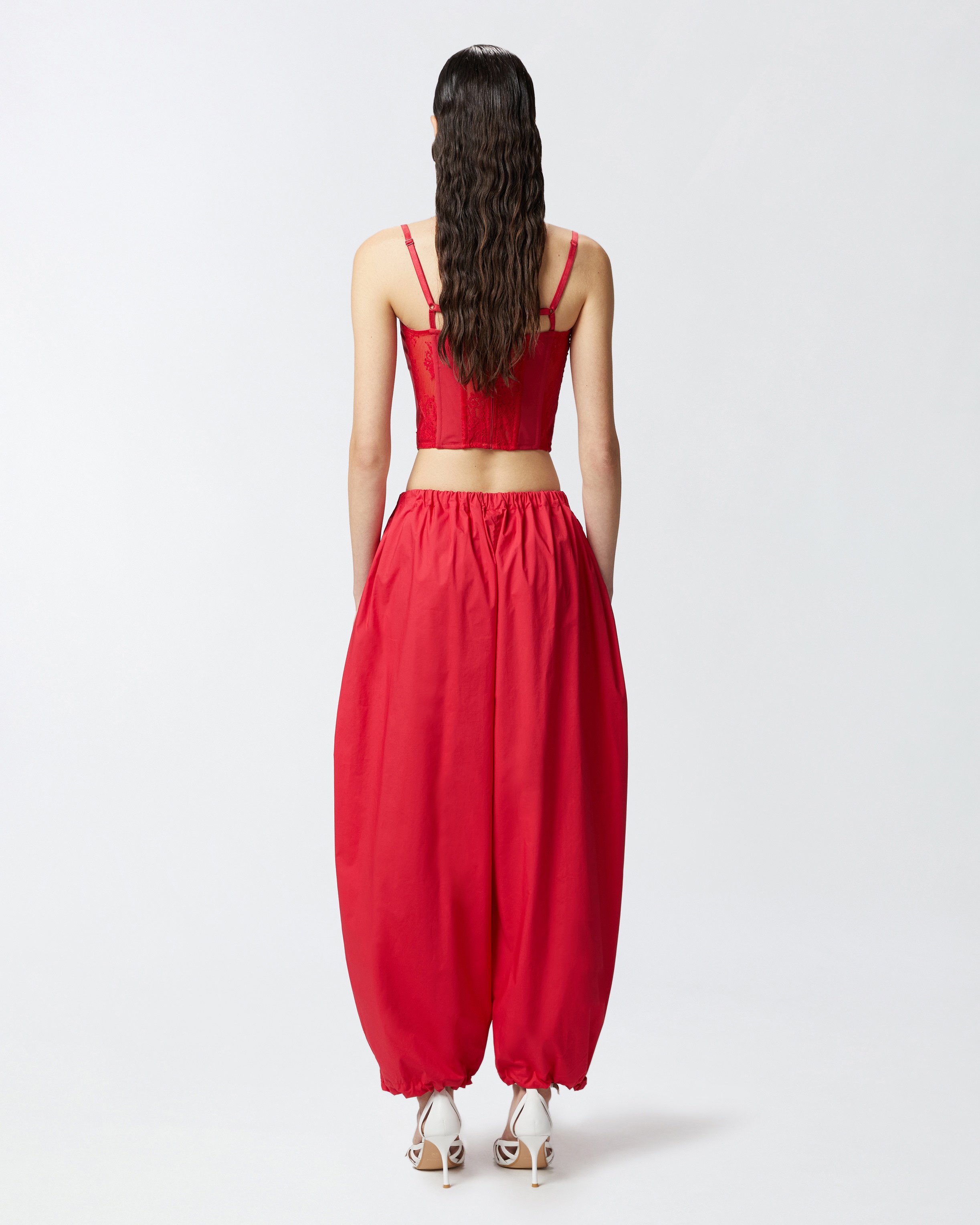 LIGHTWEIGHT BALLOON PANTS WITH DRAWSTRING - 4