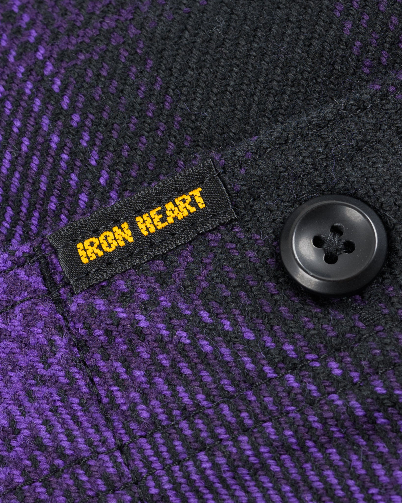 IHSH-265-PUR Ultra Heavy Flannel Ombré Check Work Shirt - Purple/Black - 14