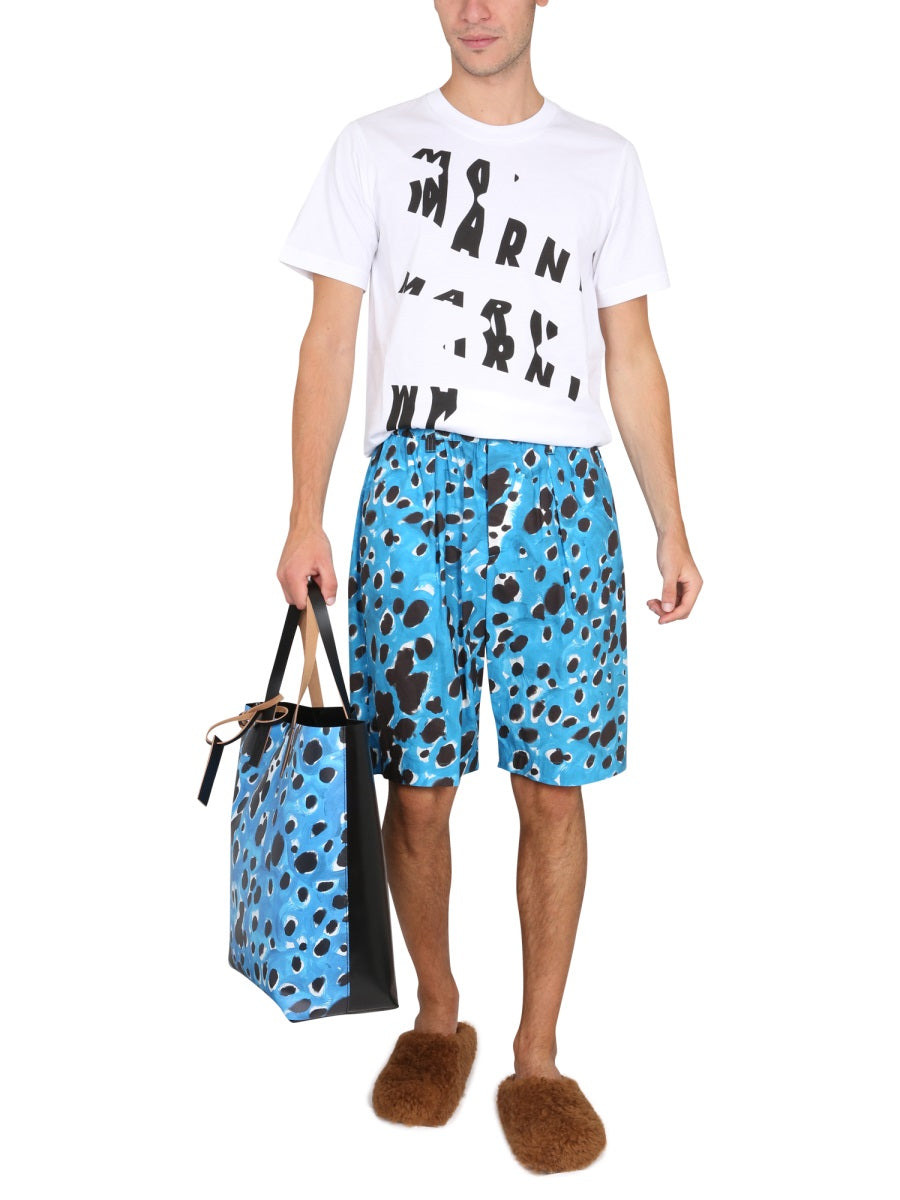 Marni Men Bermuda Shorts With Pop Dots Print - 2