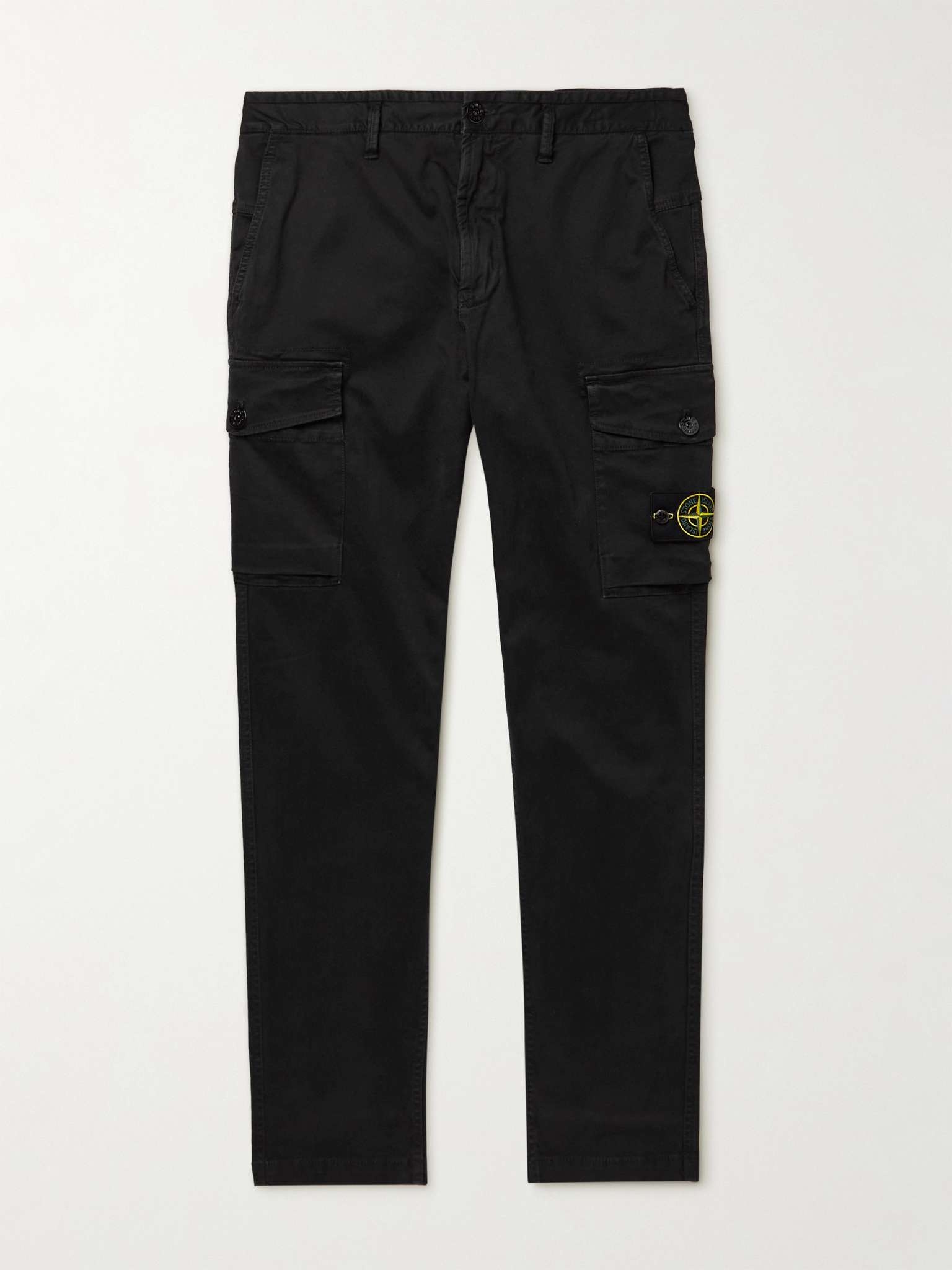 Skinny-Fit Logo-Appliquéd Cotton-Blend Twill Cargo Trousers - 1