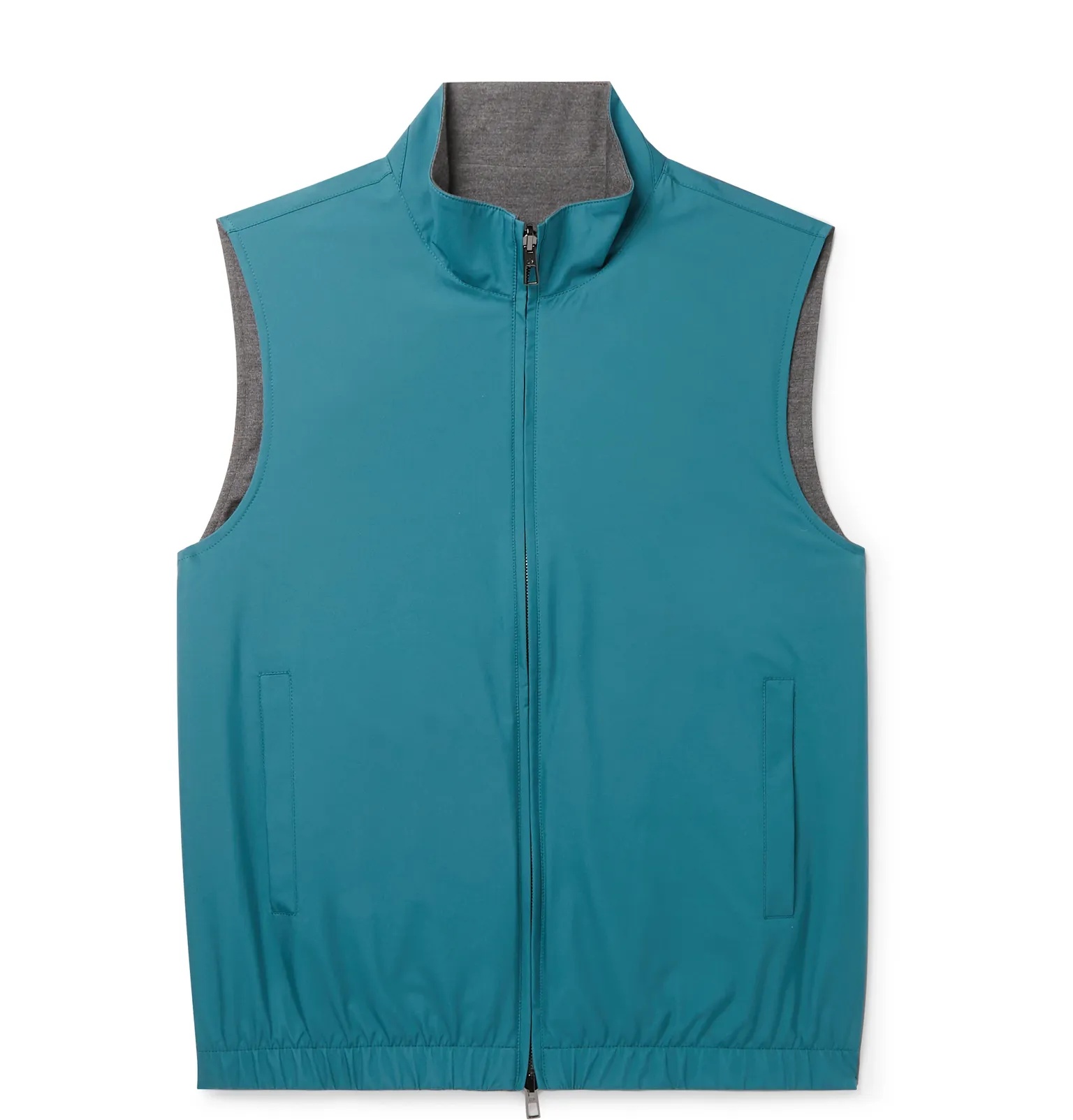 Slim-Fit Reversible Storm System Shell and Super Wish Virgin Wool Gilet - 27