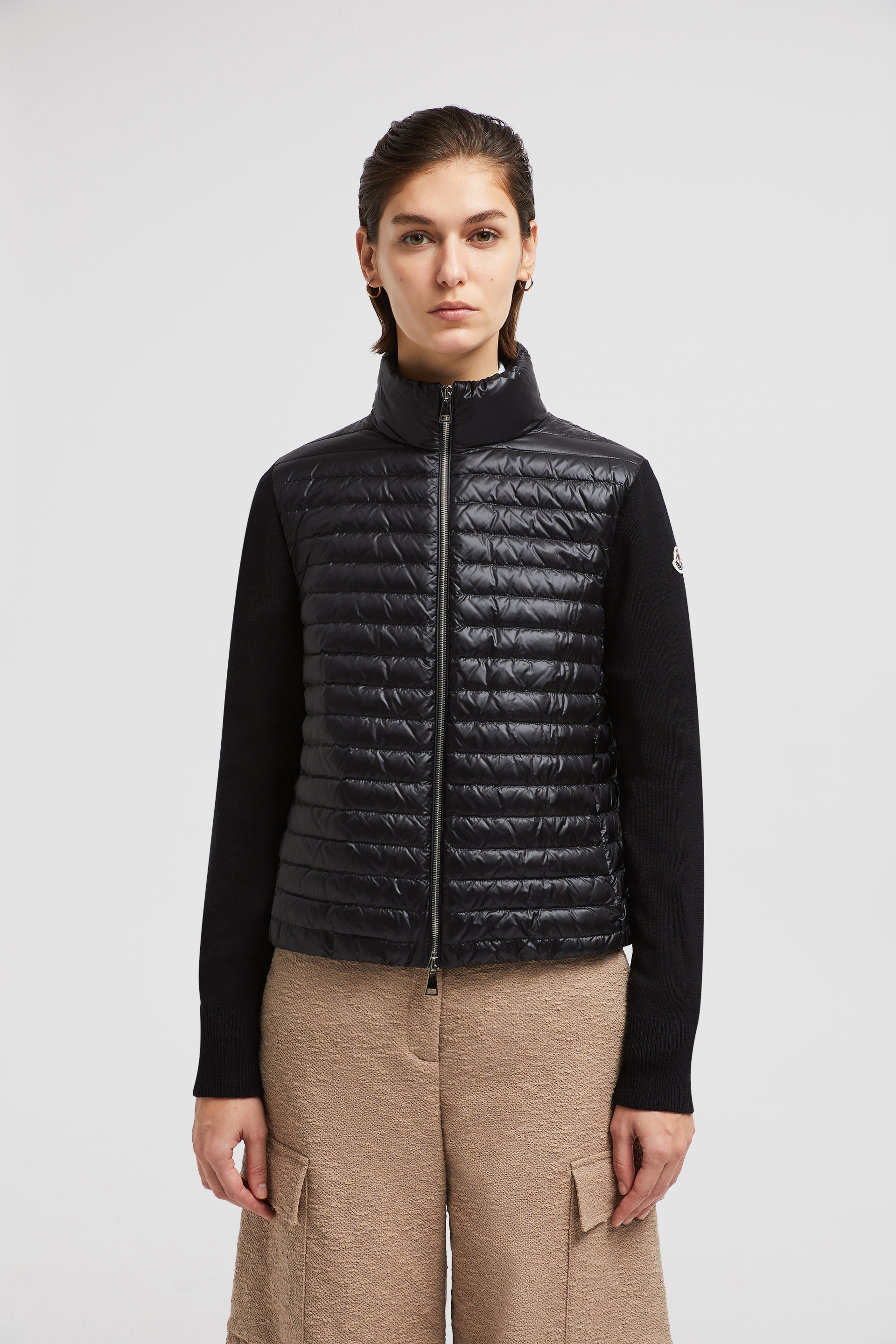 Padded Wool Zip-Up Cardigan - 3