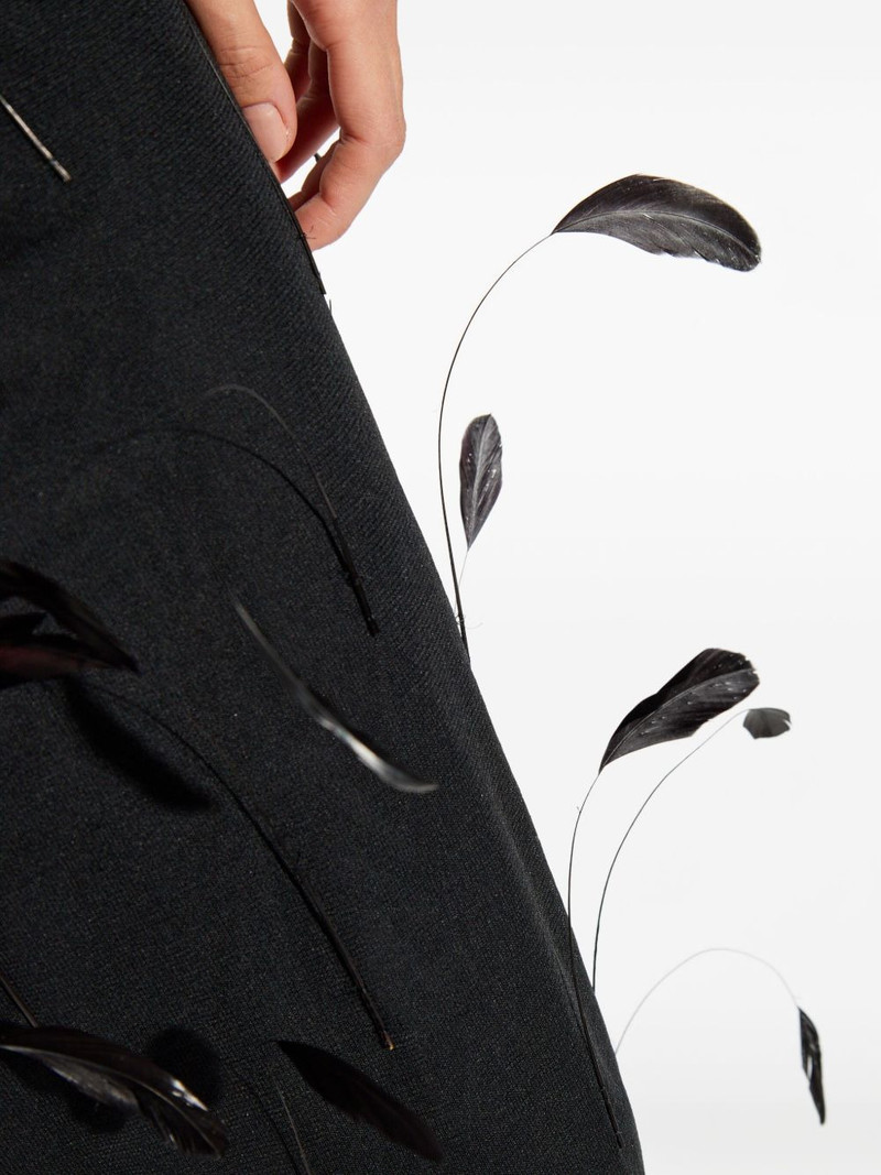 feather-embellished midi skirt 5