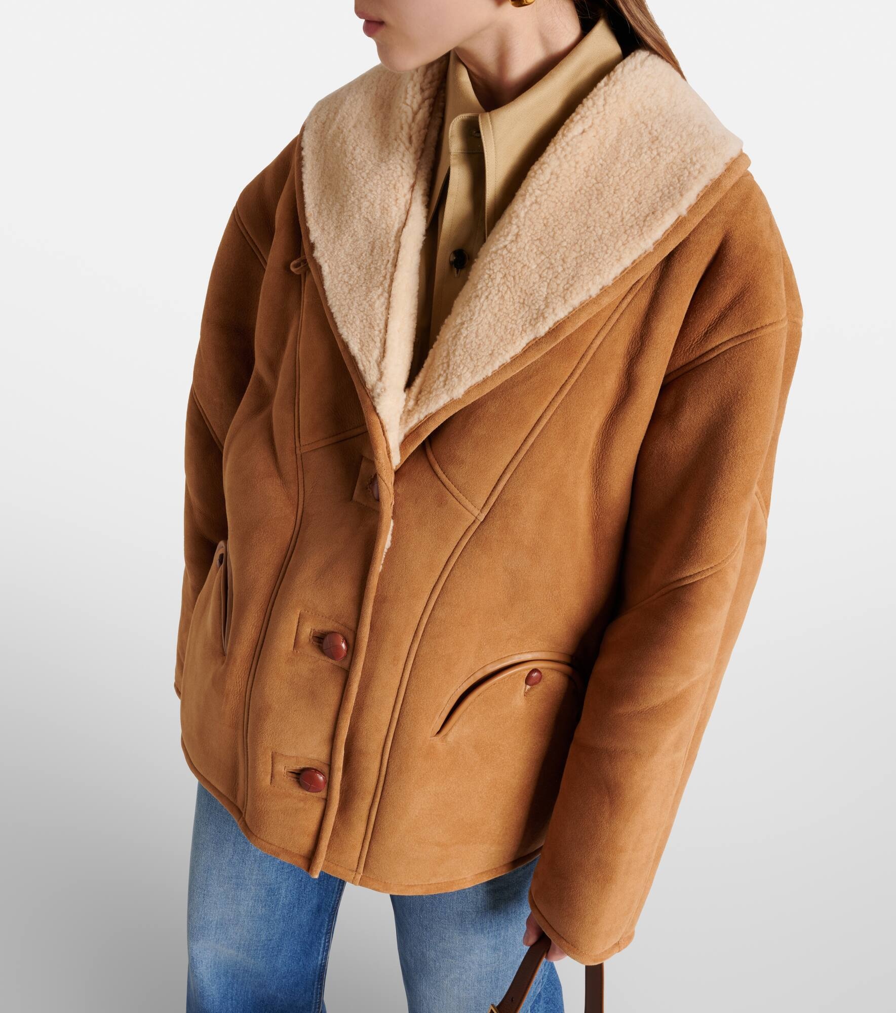 Tatoosh shearling-lined suede jacket - 6