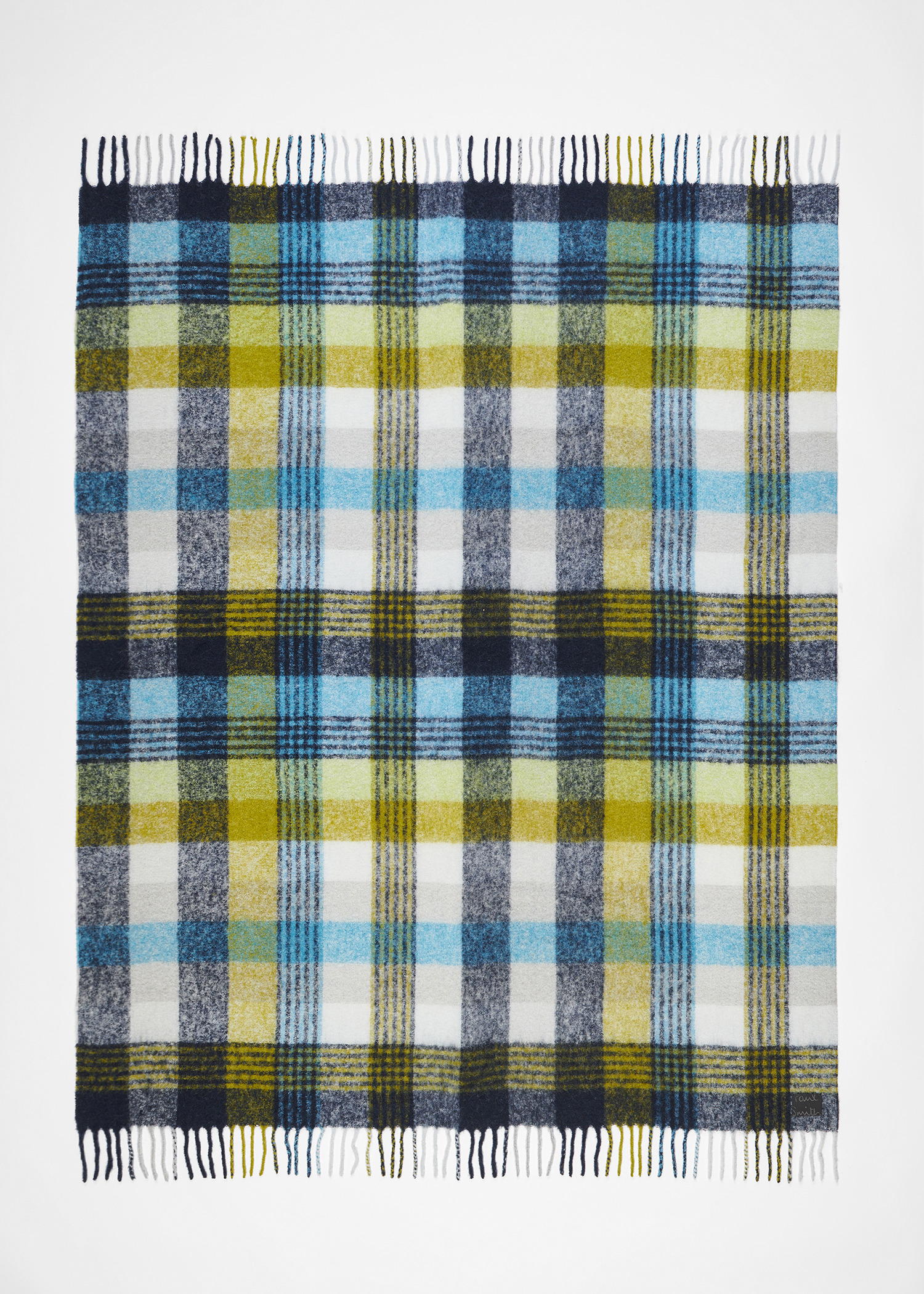 Multicolour Merino Wool Check Blanket - 2