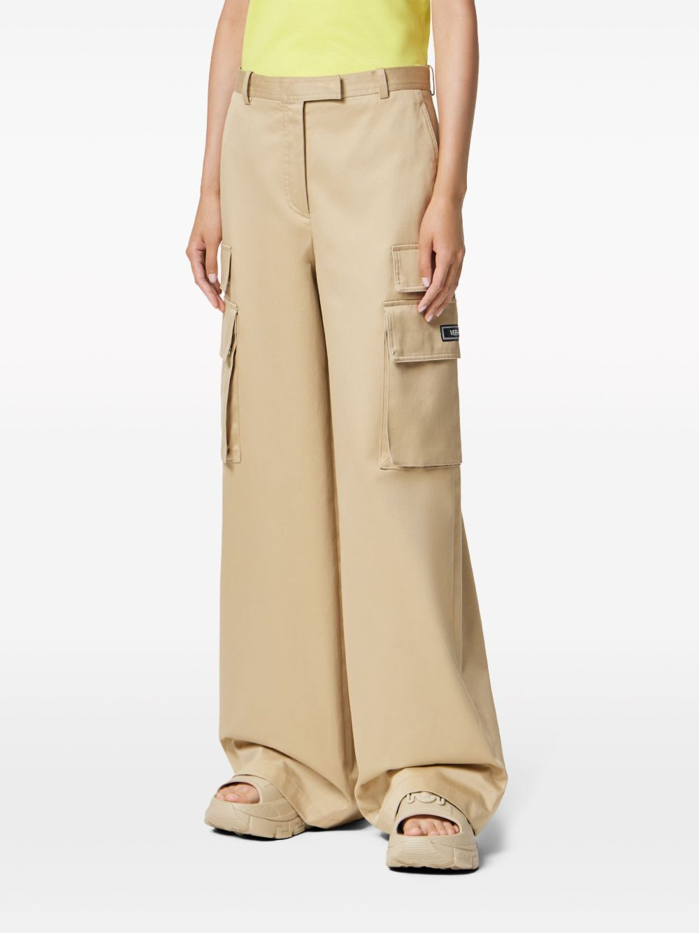 high-waist wide-leg trousers - 3