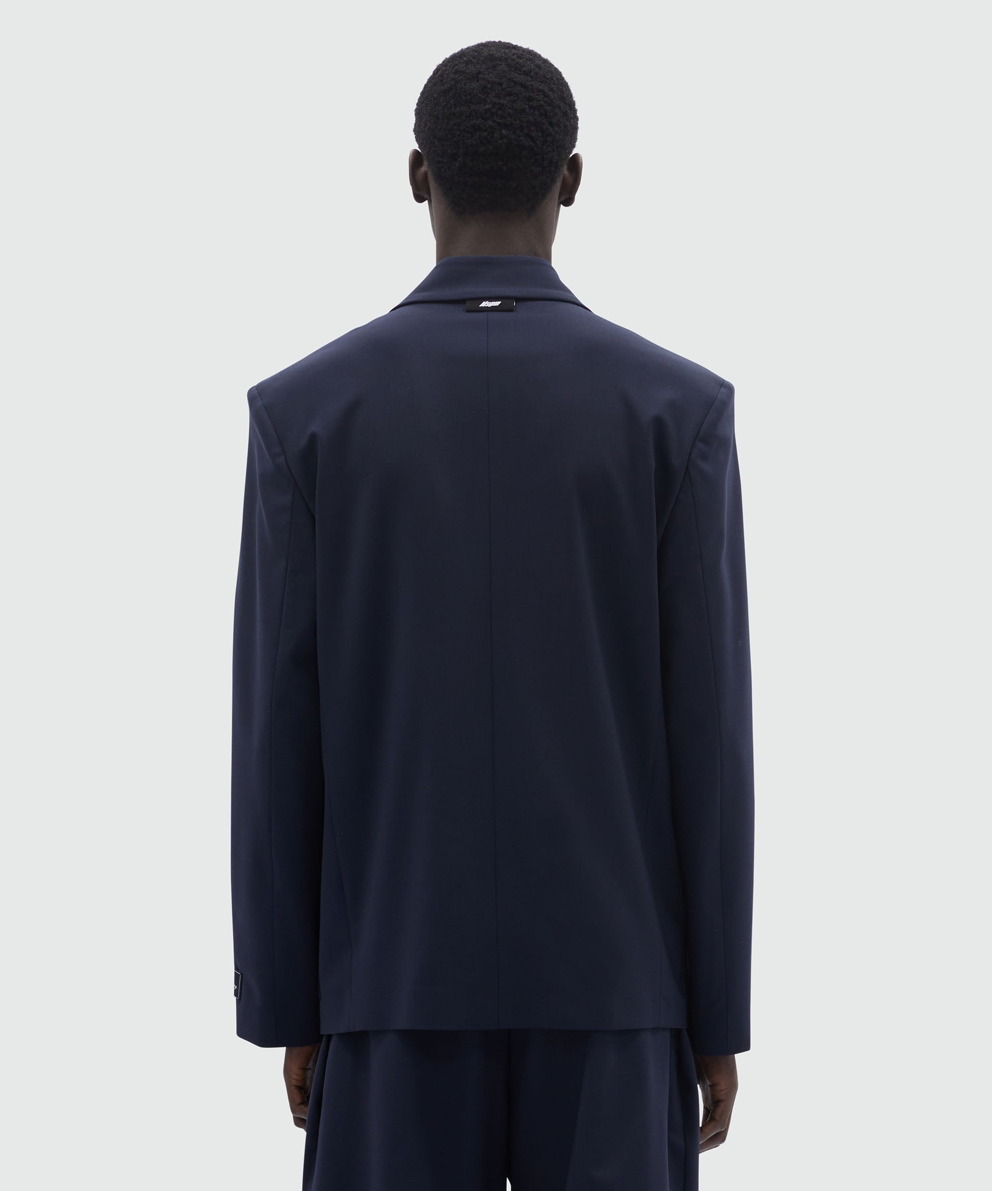 Tailored blazer in blue fresh wool MSGM Tailoring - 3