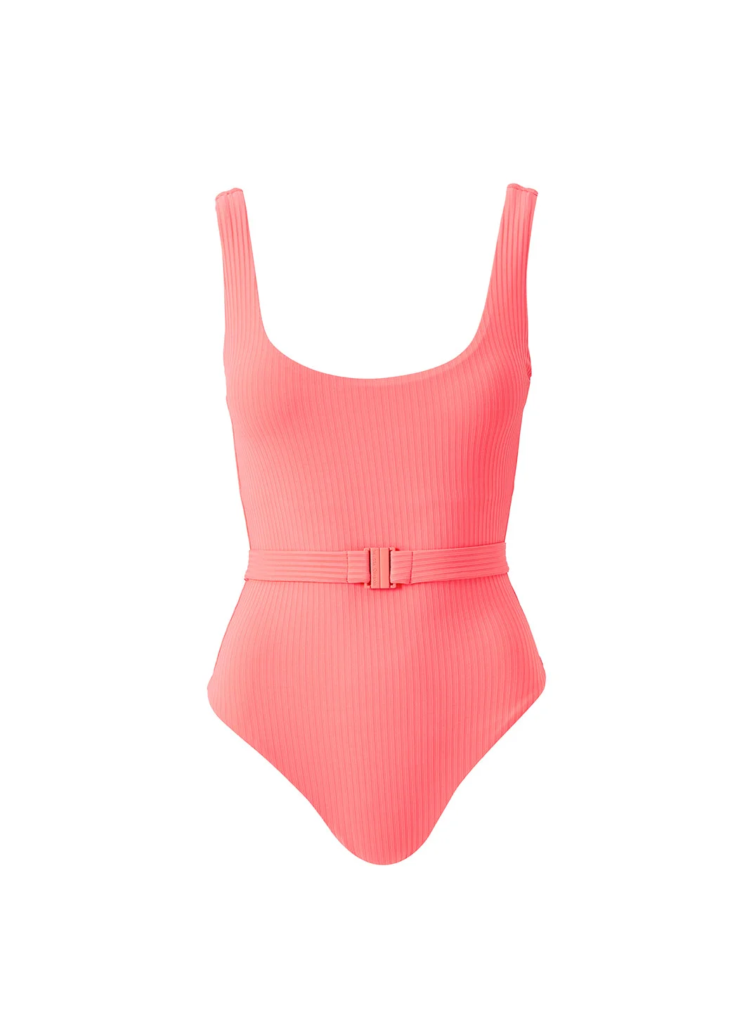 RIO APRICOT RIBBED SWIMSUIT - 1