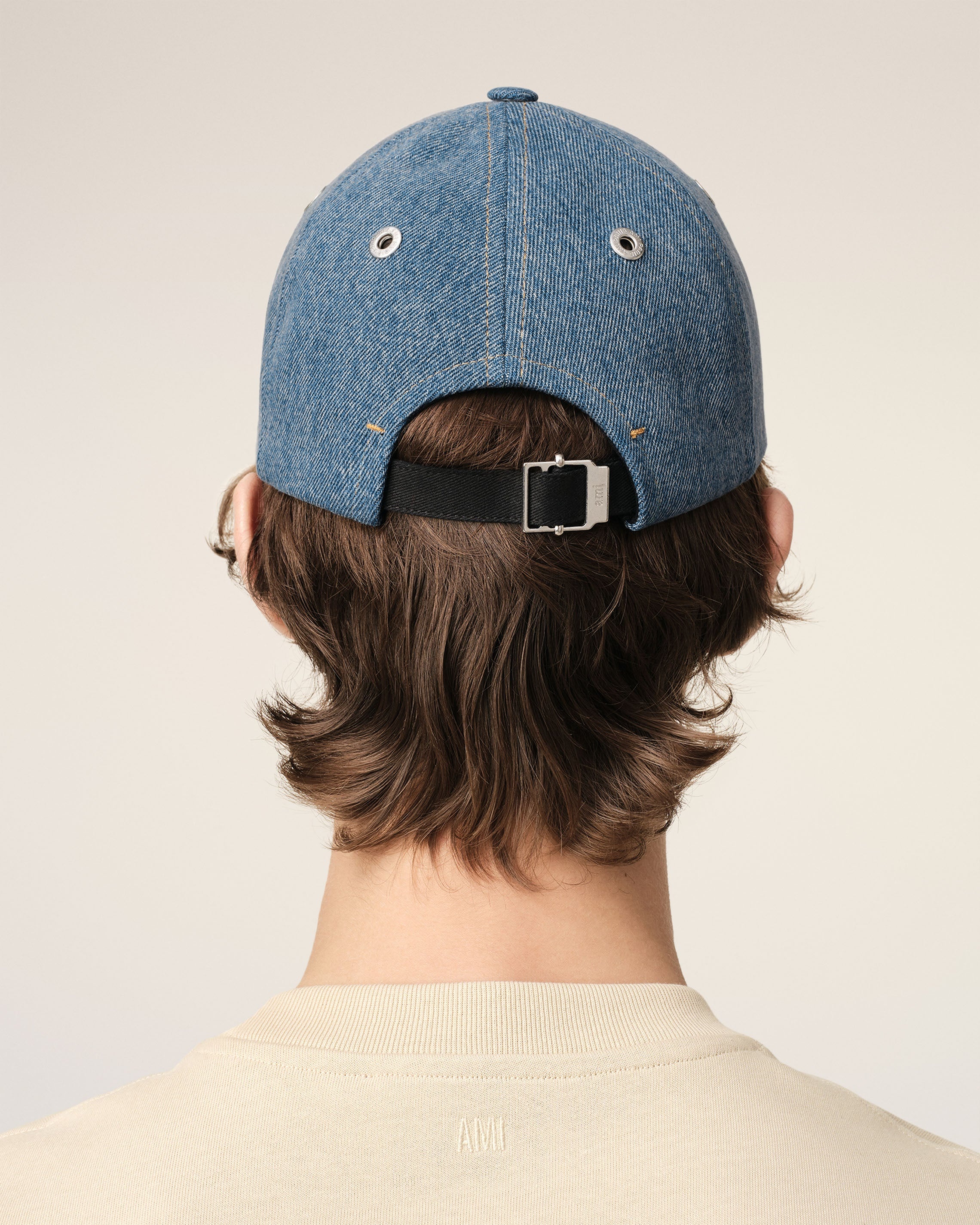 BLUE COTTON AMI DE COEUR EMBROIDERY CAP - 6