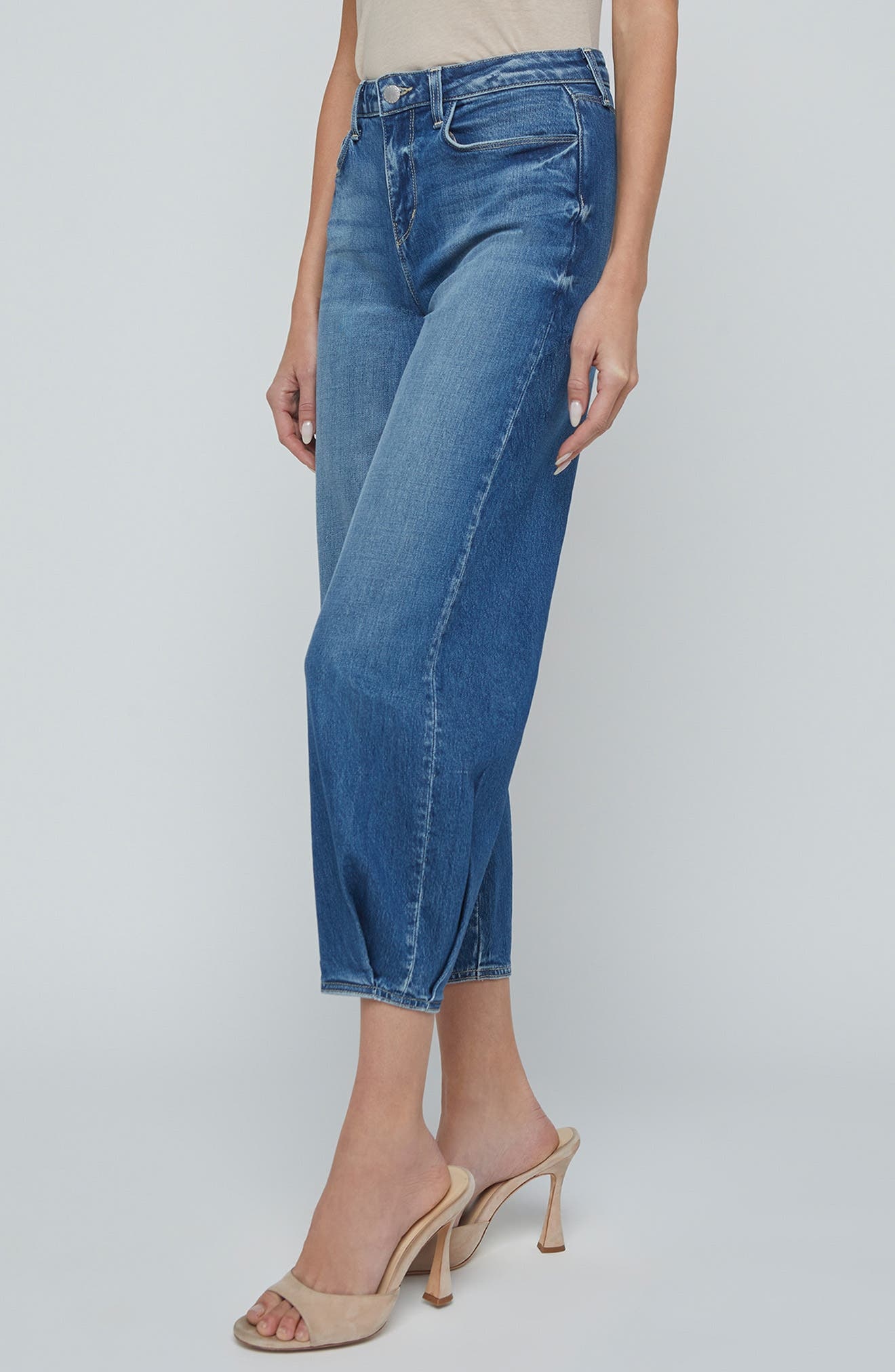 L'AGENCE Krista High Waist Crop Taper Leg Jeans in Paladino at Nordstrom - 3