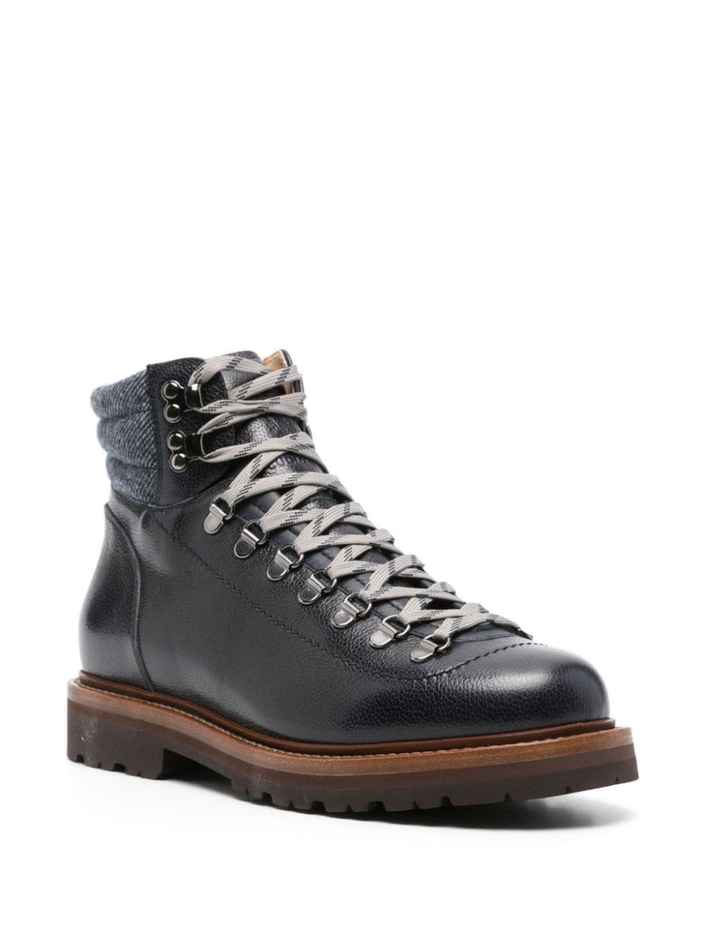 lace-up leather ankle boots - 2