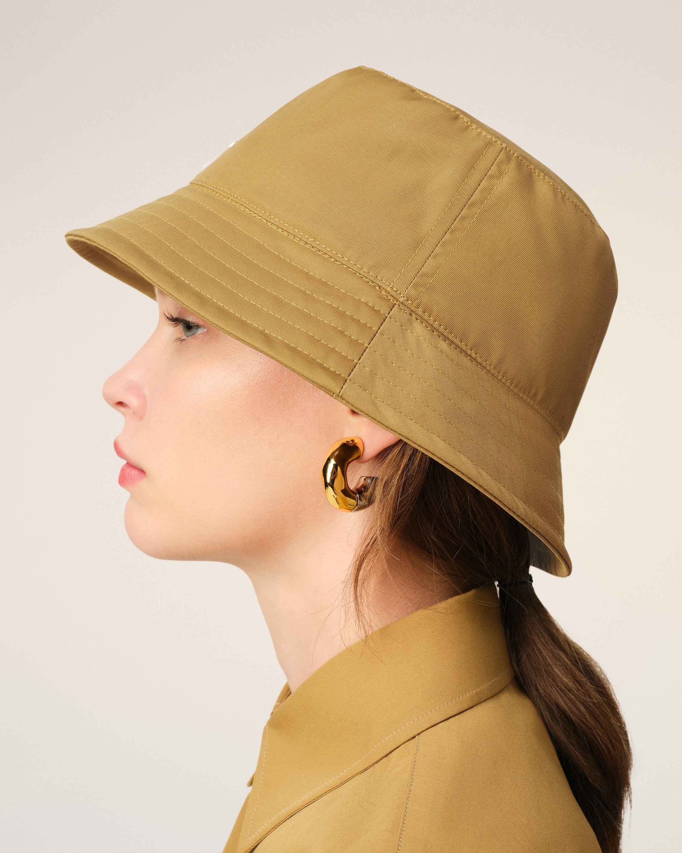 MUSTARD TWILL AMI DE COEUR STUD BUCKET HAT - 5