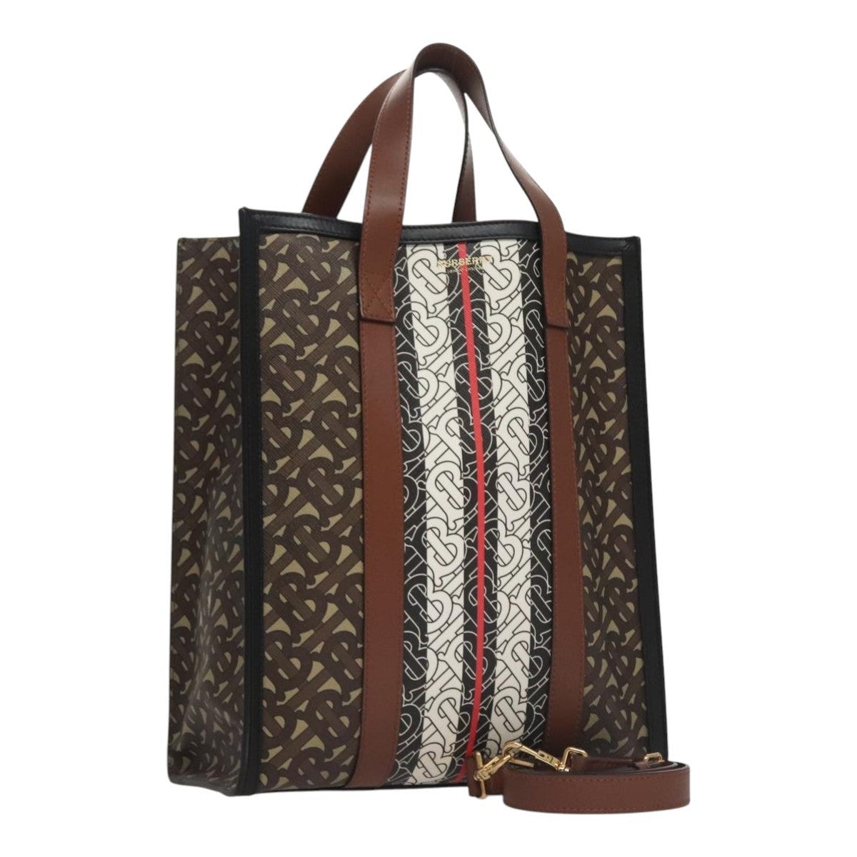 Burberry Tote Bag Pvc Brown - 1