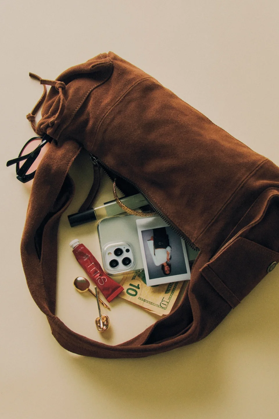 Soto East West Suede Shoulder Bag - 1