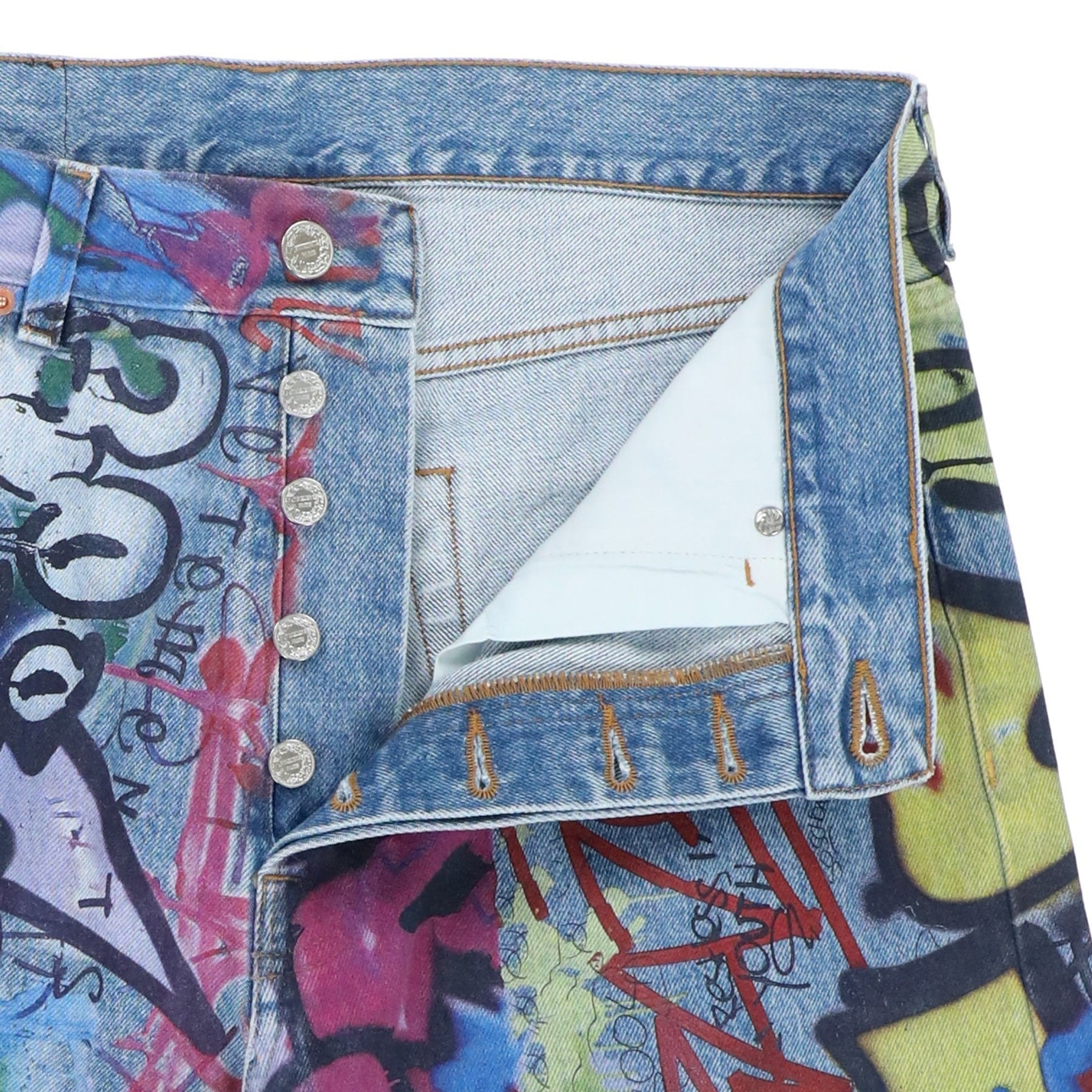 GRAFFITI STRAIGHT LEG DENIM / L.BLU / GRAFFITI PRINT - 3